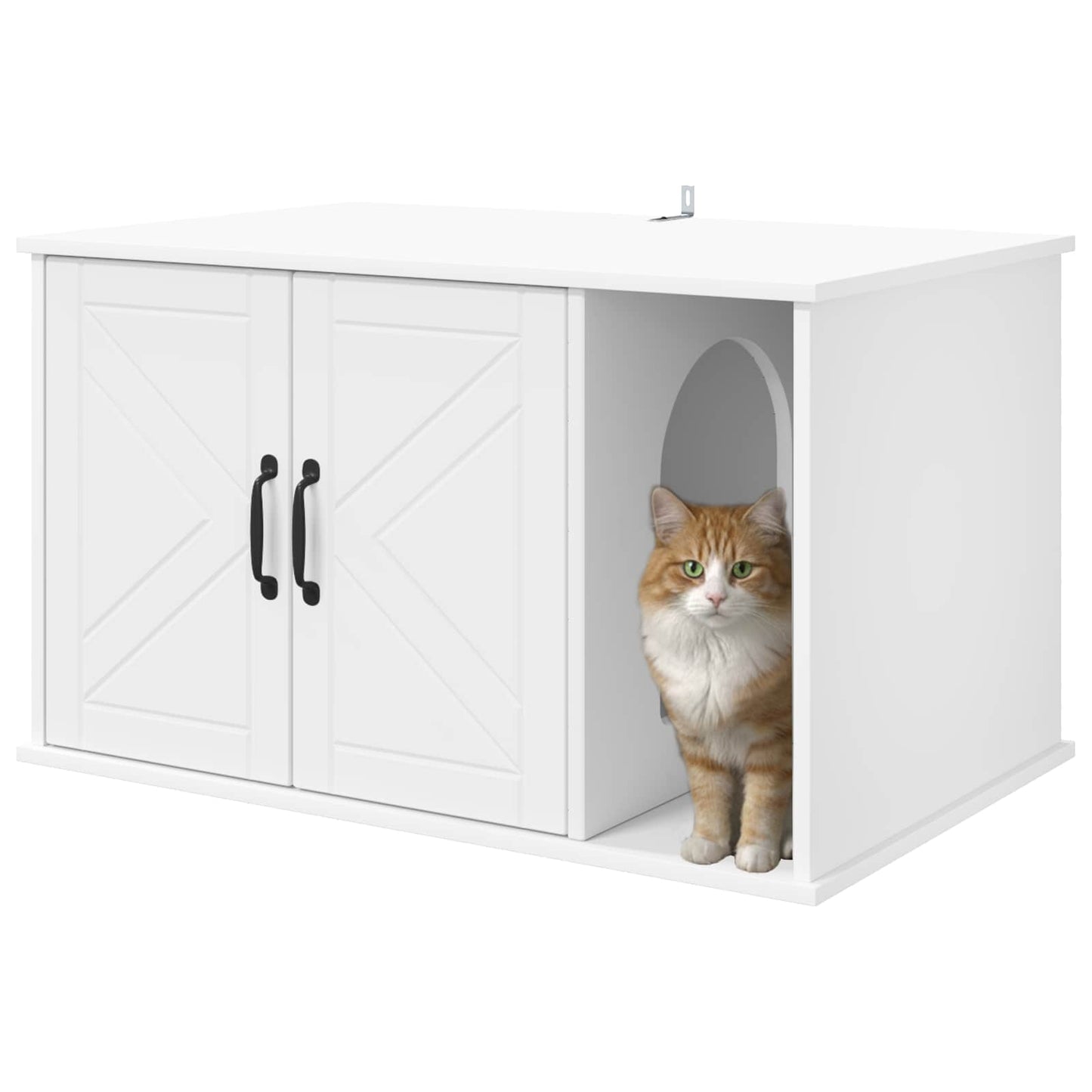 Cat House White 85 x 55 x 50 cm Engineered Wood
