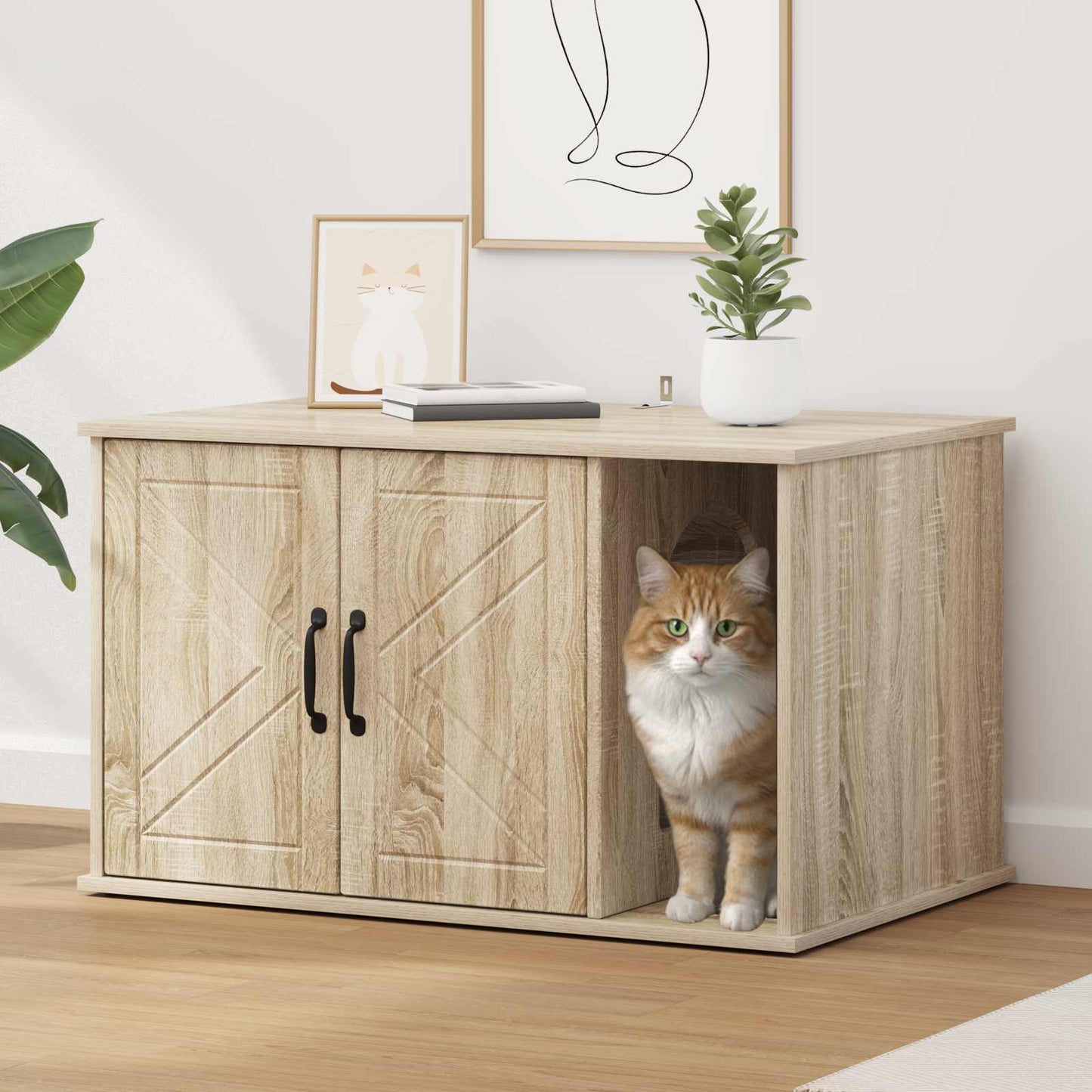 Cat House Sonoma 85 x 55 x 50 cm Engineered Wood