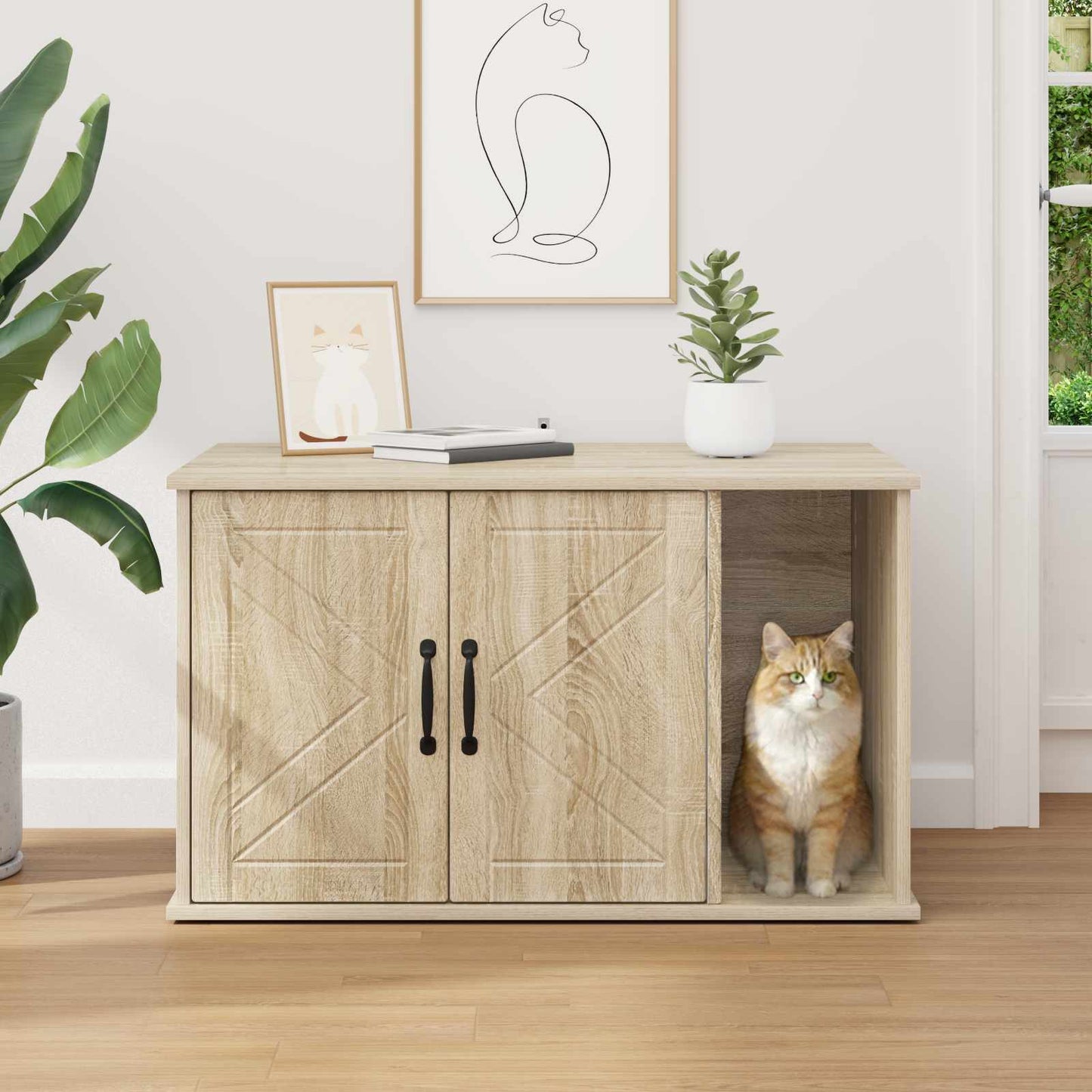 Cat House Sonoma 85 x 55 x 50 cm Engineered Wood