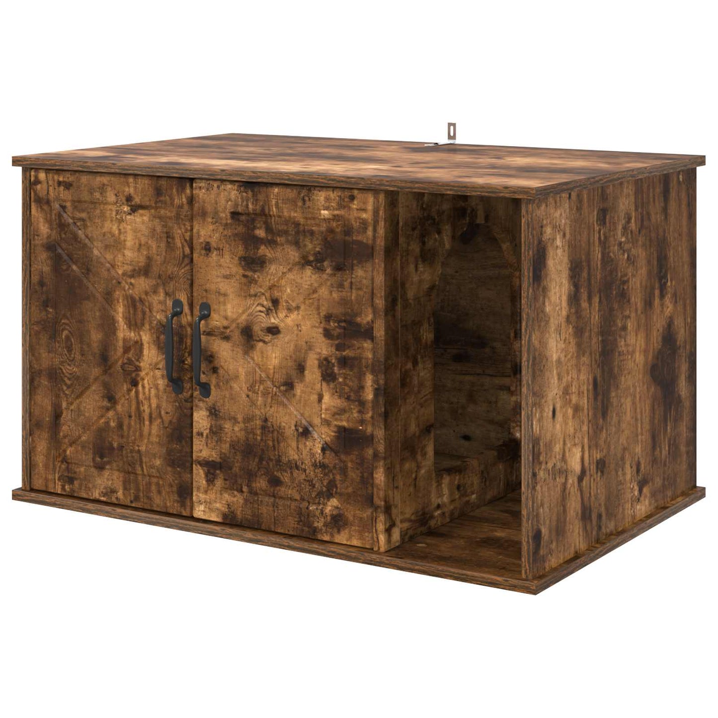 Cat House Smoked Oak 85 x 55 x 50.5 cm Engineered Wood