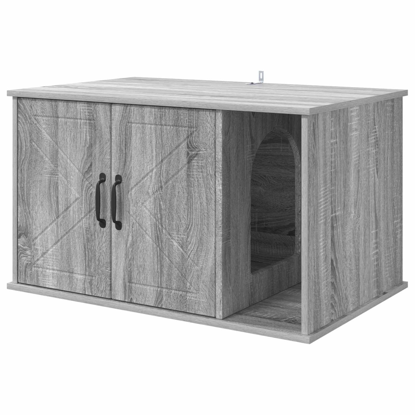 Cat House Grey Sonoma 85 x 55 x 50.5 cm Engineered Wood