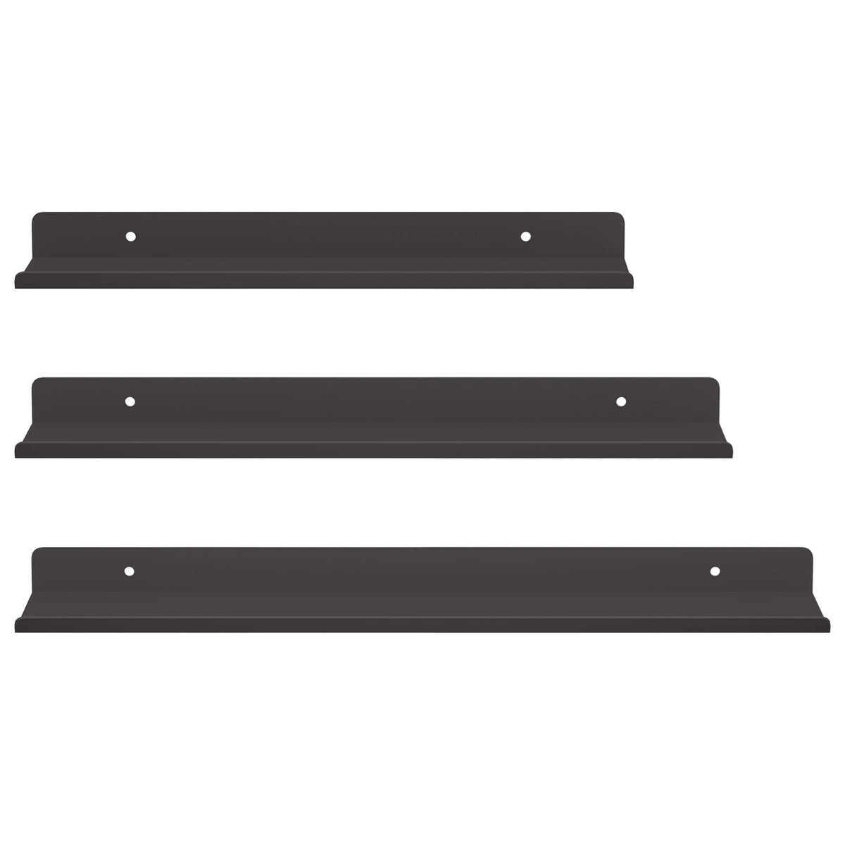 Floating Shelf 3 pcs Black 40 x 9 x 2.5 cm Steel