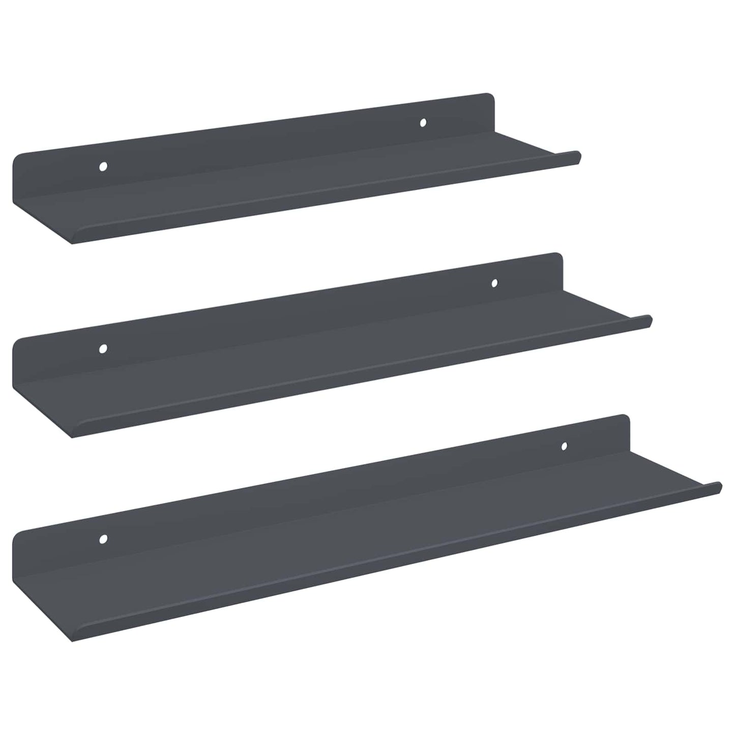 Floating Shelf Wall-Mounted 3 pcs Anthracite 40 x 9 x 2.5 cm