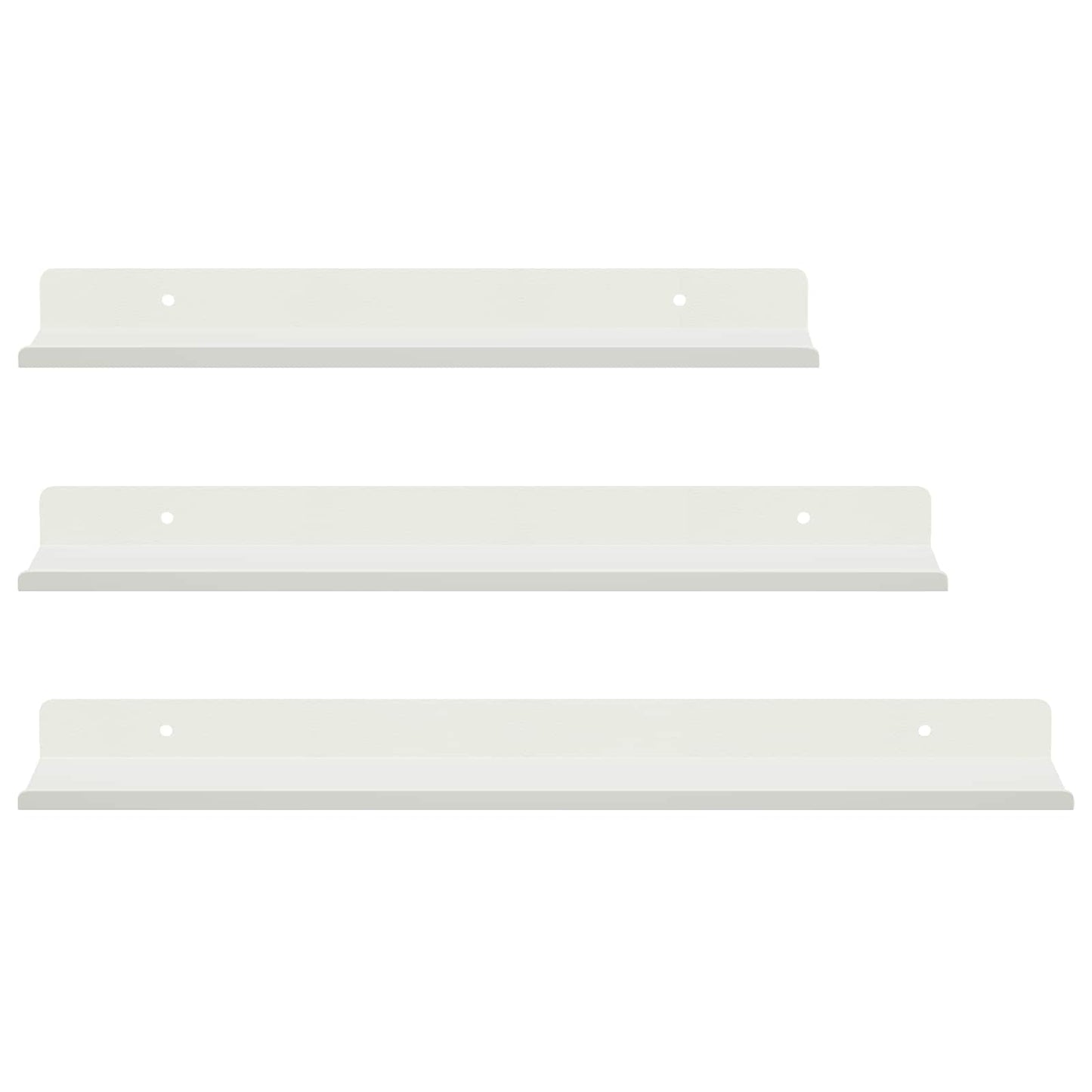 Floating Shelf Wall-Mounted 3 pcs White 40 x 9 x 2.5 cm Steel