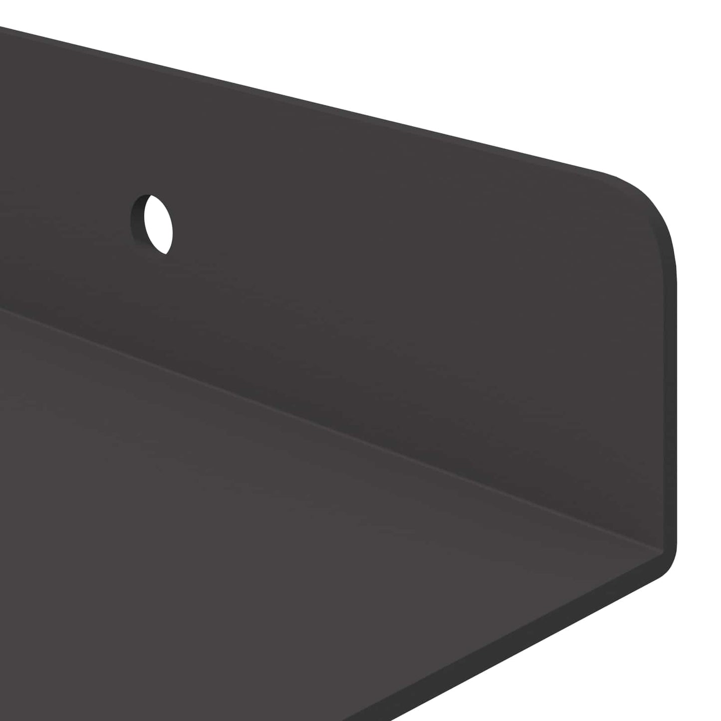 Floating Shelf 4 pcs Black 30 x 9 x 2.5 cm Steel