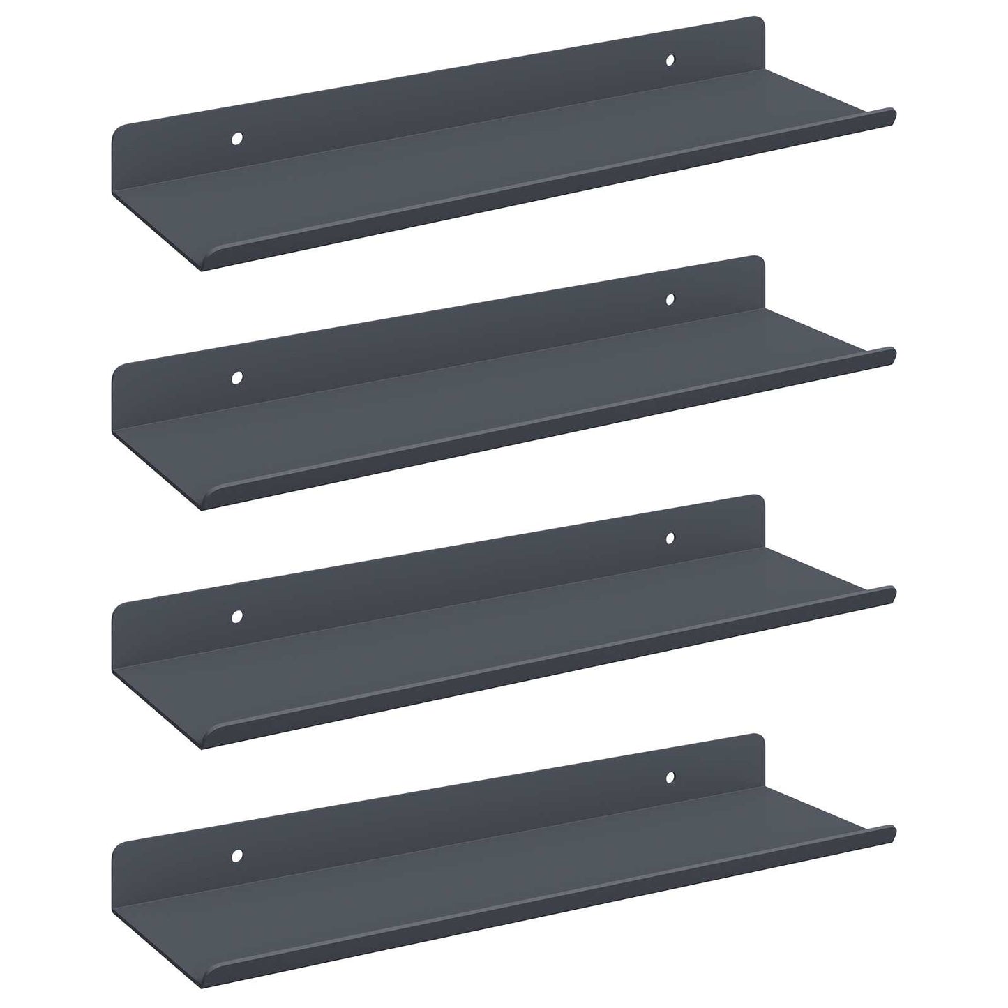Floating Shelf 4 pcs Anthracite 30 x 9 x 2.5 cm Steel