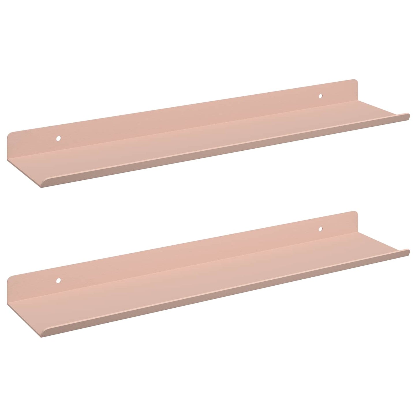 Floating Shelf Wall-mounted 2 pcs Pink 40 x 8.5 x 2.5 cm Steel