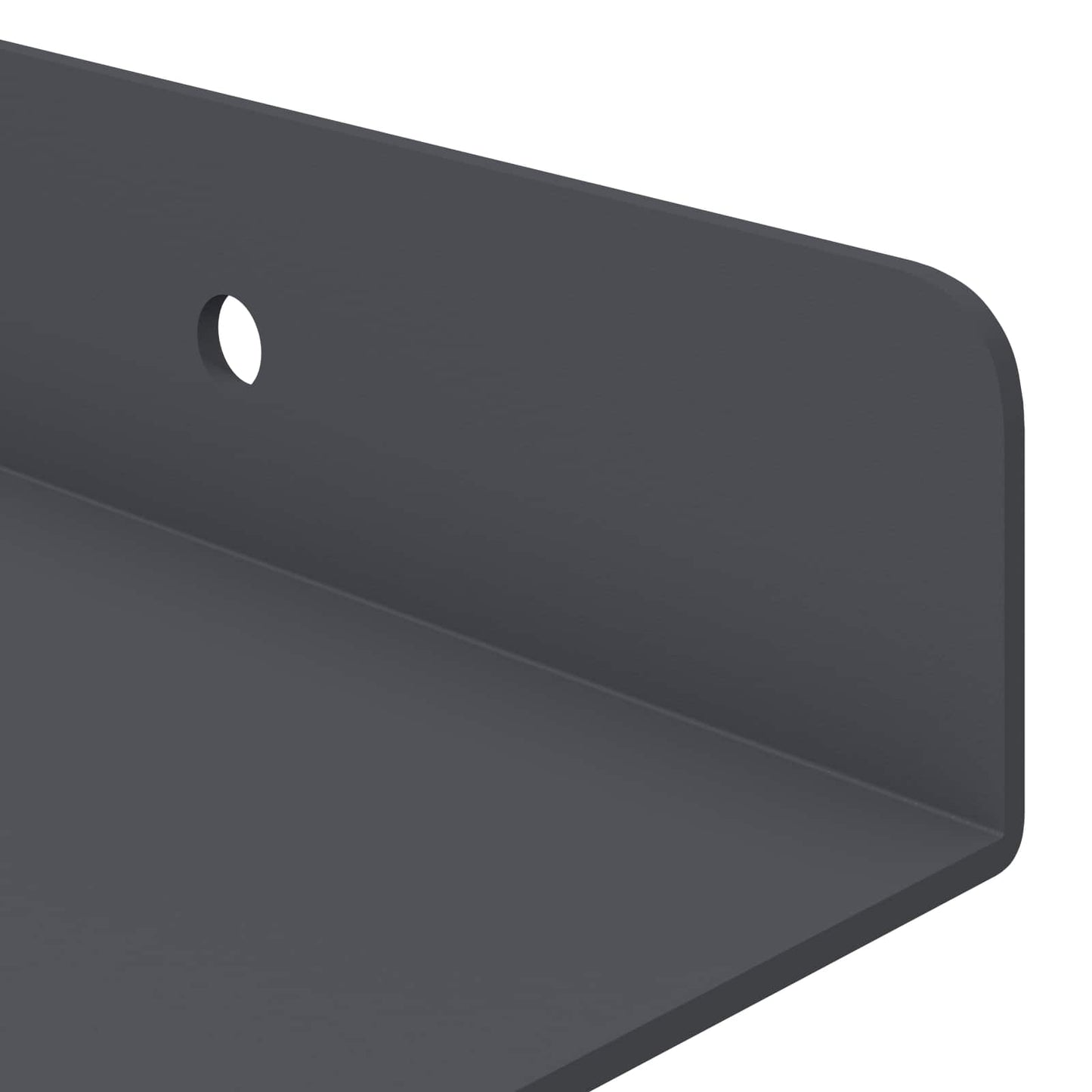 Floating Shelf 2 pcs Anthracite 40 x 8.5 x 2.5 cm Steel