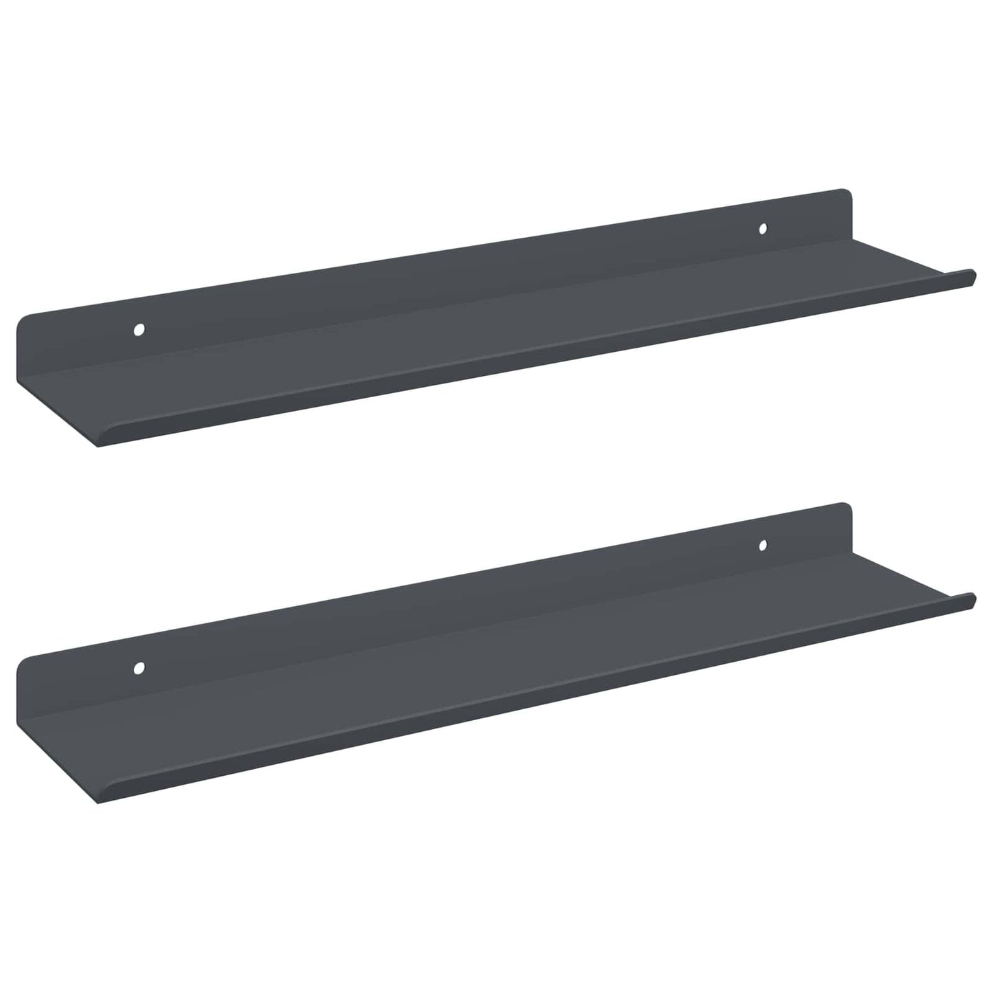 Floating Shelf 2 pcs Anthracite 40 x 8.5 x 2.5 cm Steel