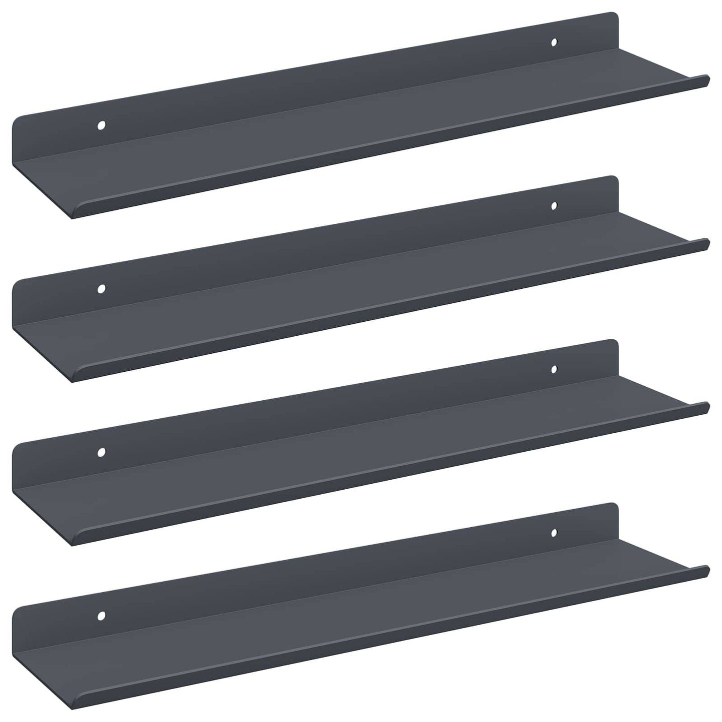 Floating Shelf 4 pcs Anthracite 40 x 8.5 x 2.5 cm Steel