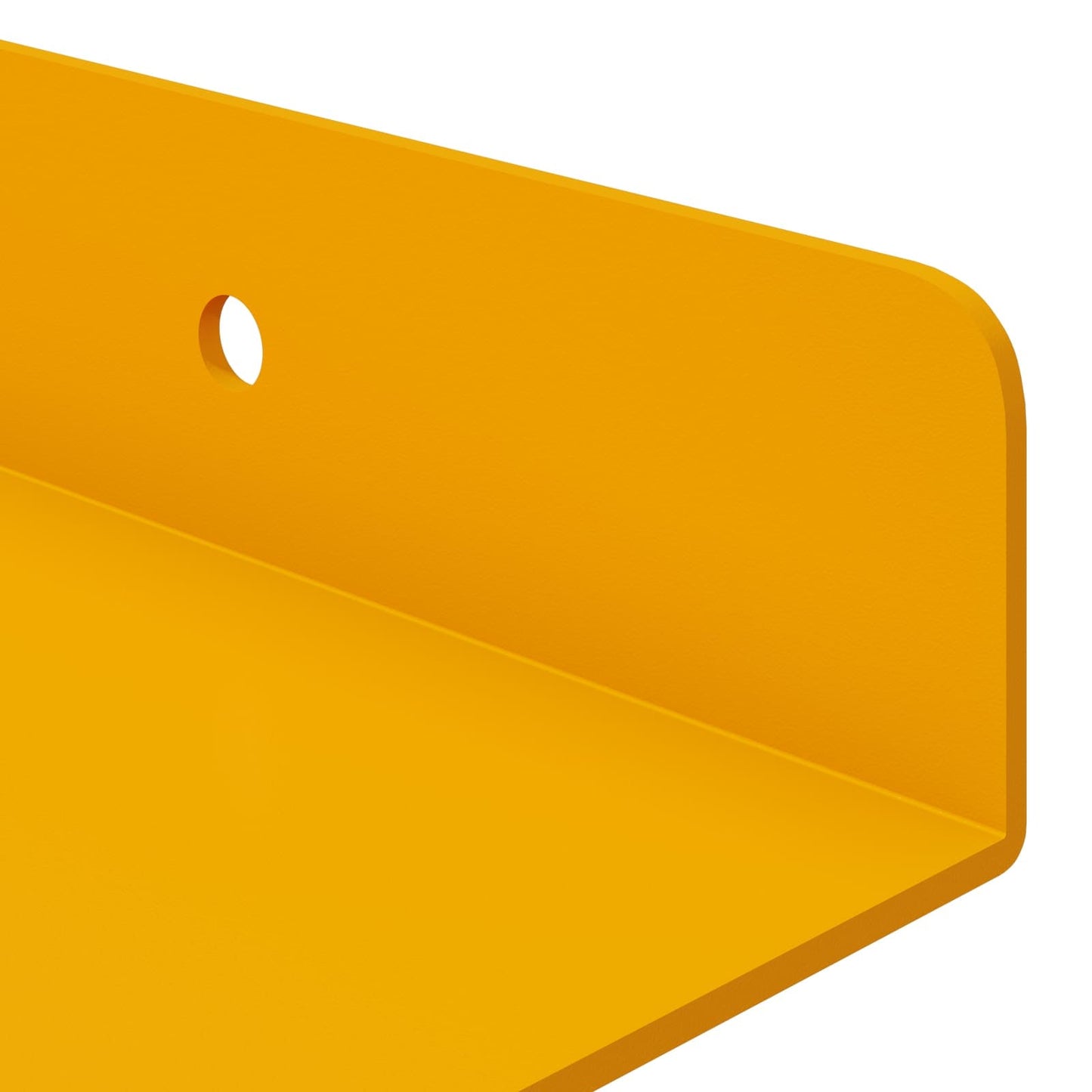 Floating Shelf 2 pcs Mustard Yellow 40 x 8.5 x 2.5 cm Steel