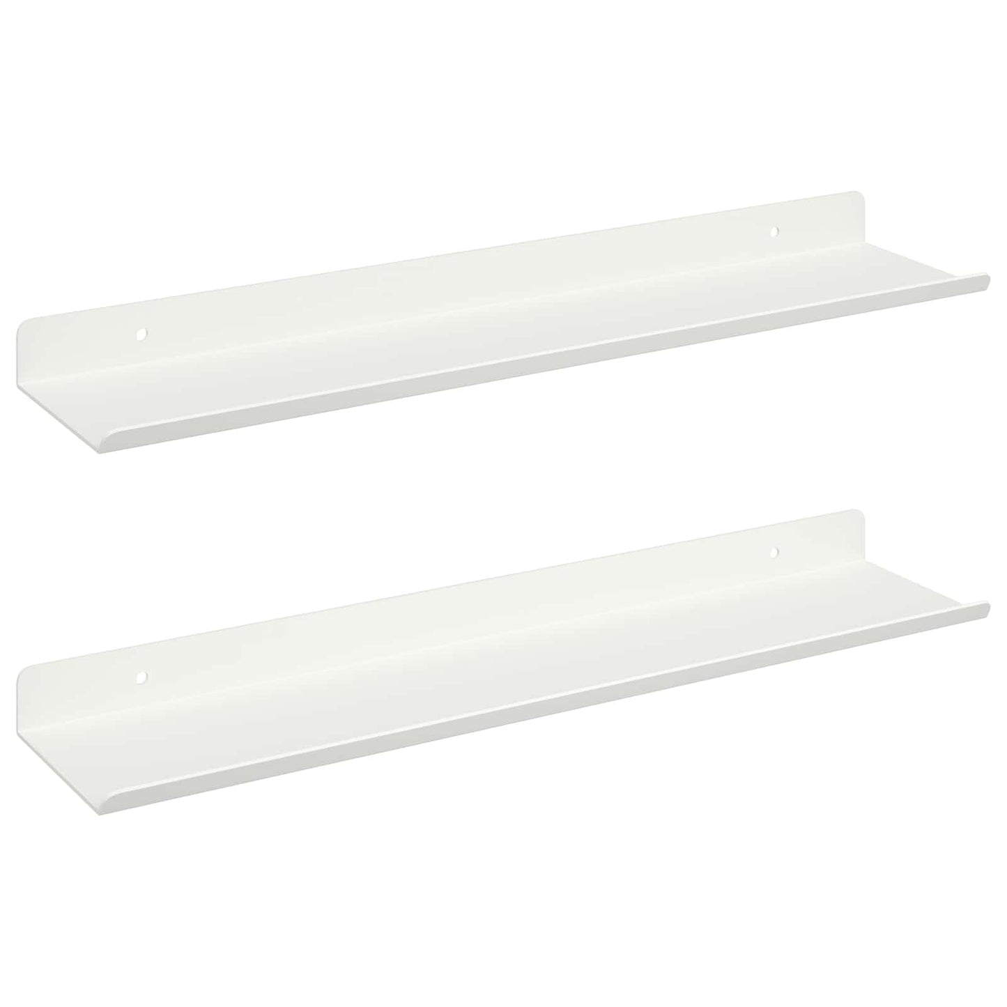 Floating Shelf Wall-mounted 2 pcs White 40 x 8.5 x 2.5 cm Steel