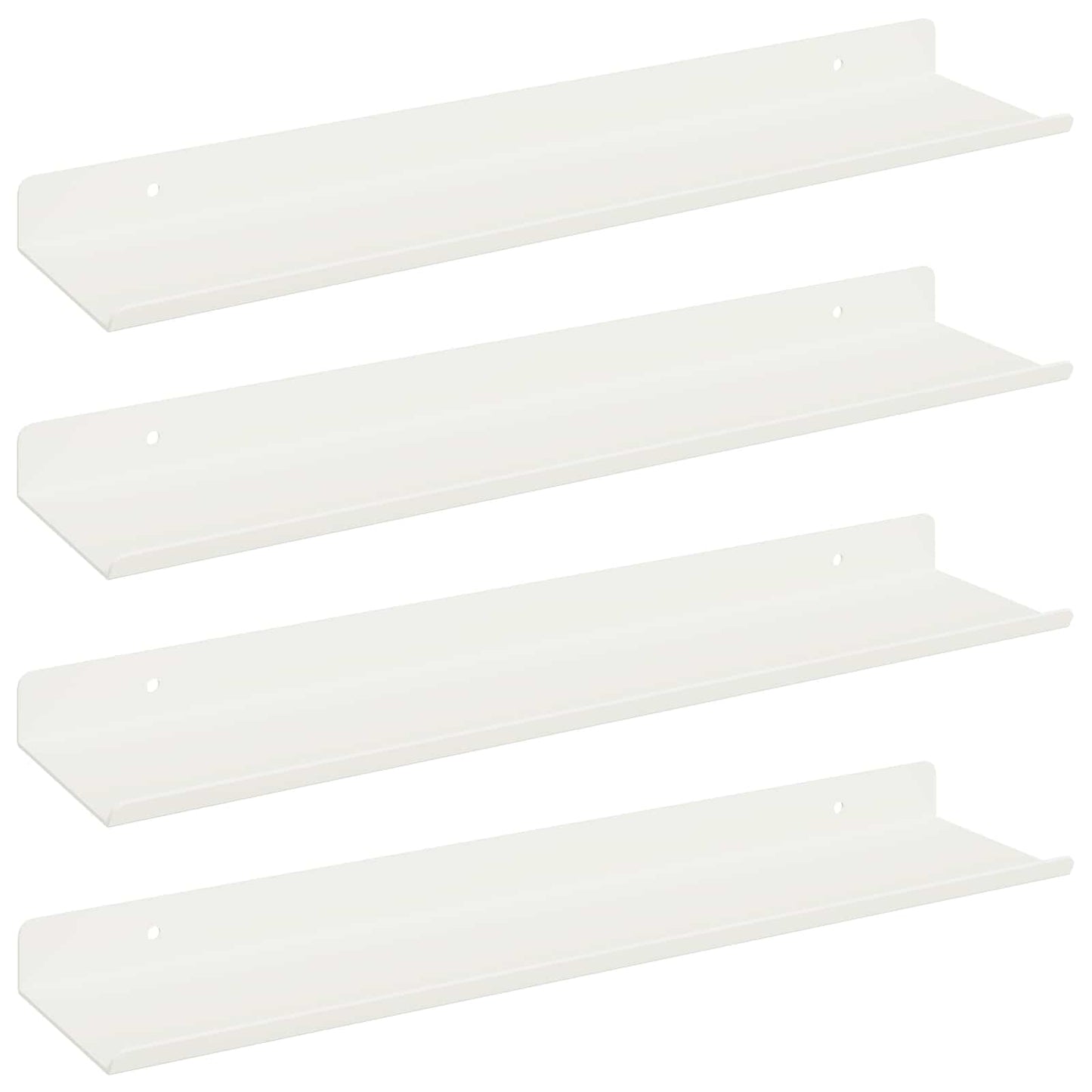 Floating Shelf Wall-mounted 4 pcs White 40 x 8.5 x 2.5 cm Steel