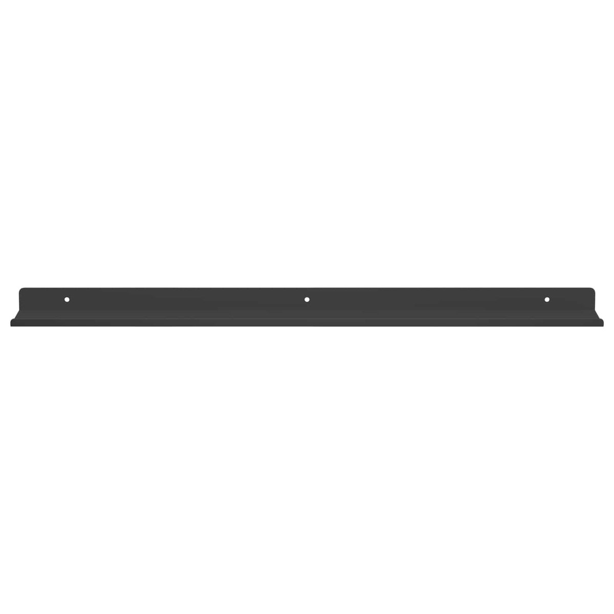 Floating Shelf 2 pcs Black 60 x 9 x 2.5 cm Steel