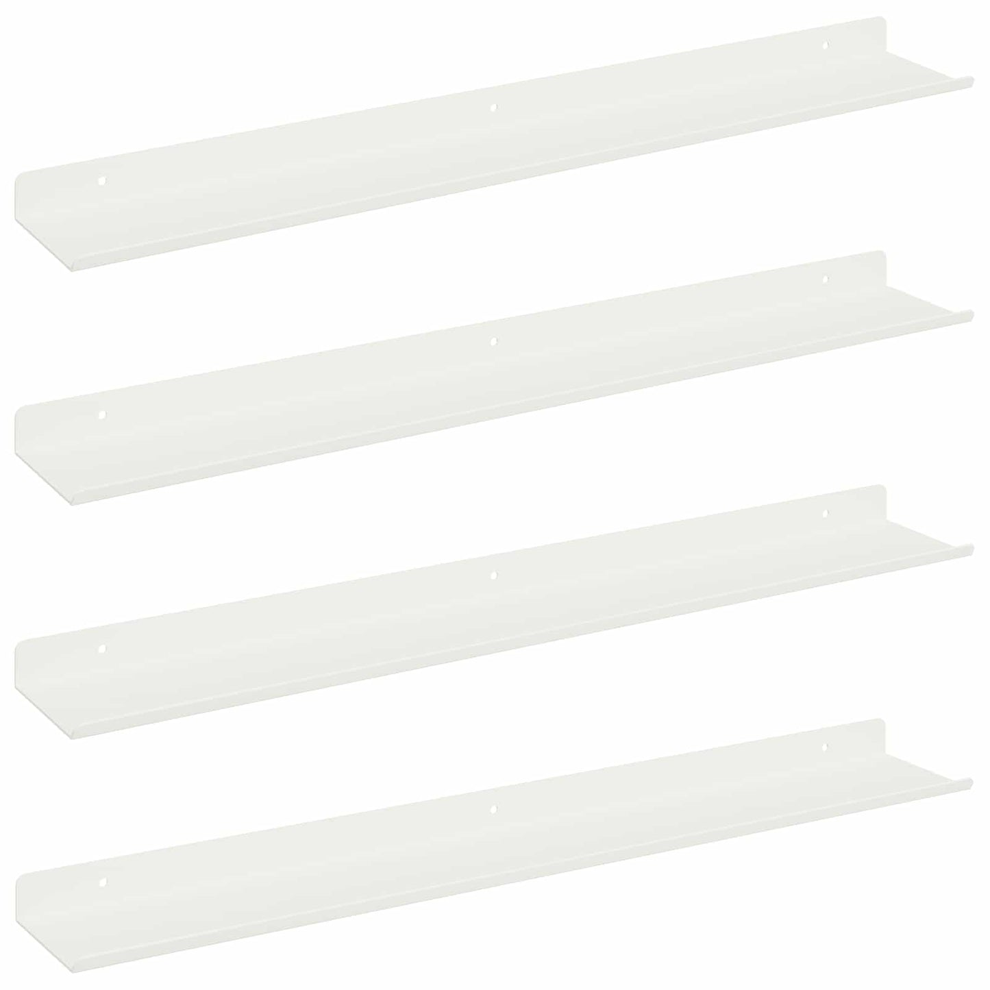 Floating Shelf Wall-mounted 4 pcs White 60 x 8.5 x 2.5 cm Steel