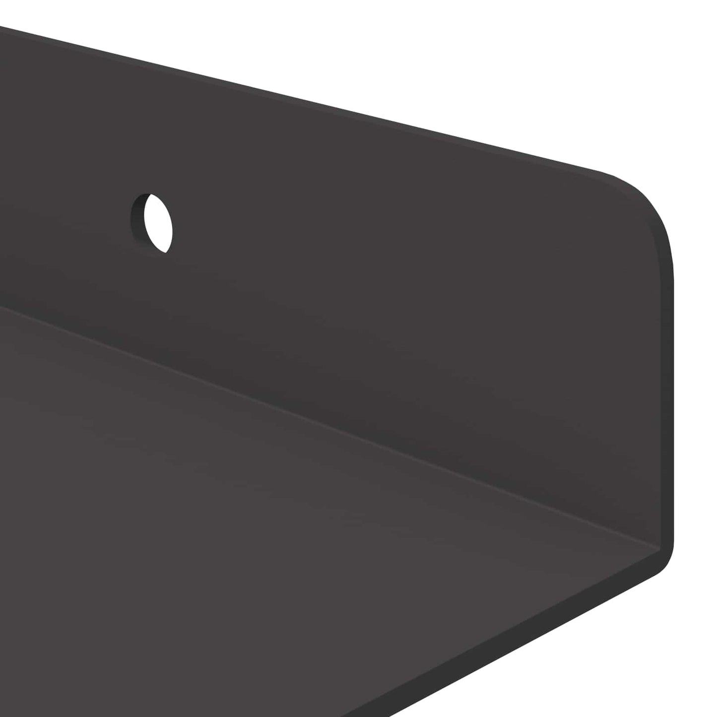 Floating Shelf Wall-mounted 2 pcs Black 80 x 9 x 2.5 cm Steel