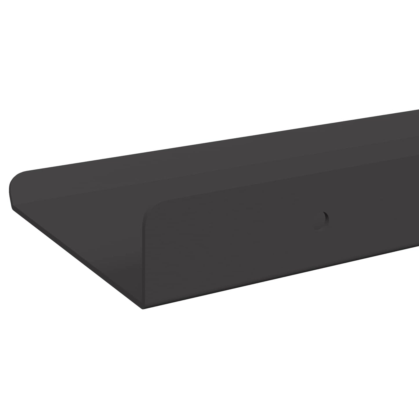 Floating Shelf Wall-mounted 2 pcs Black 80 x 9 x 2.5 cm Steel