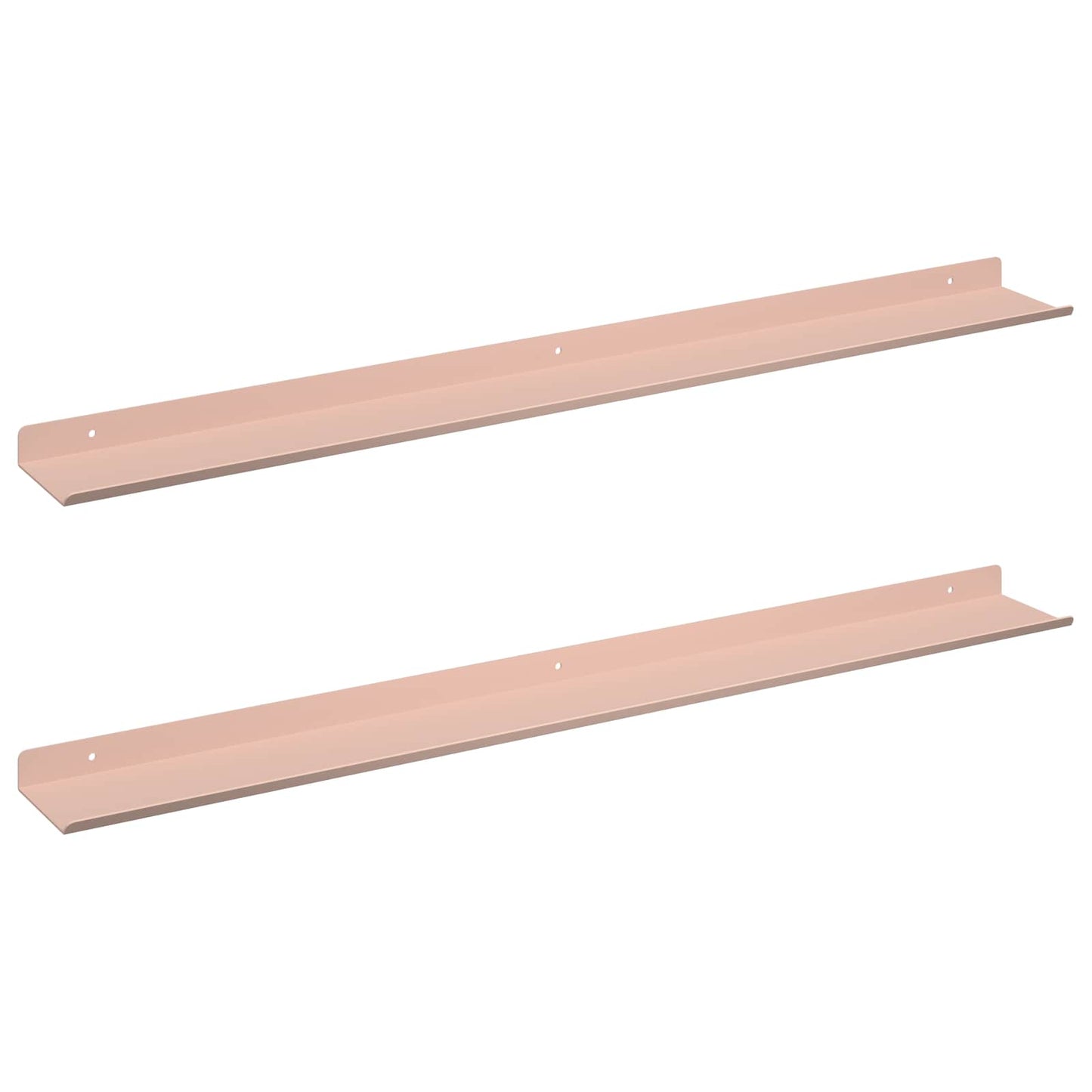 Floating Shelf Wall-Mounted 2 pcs Pink 80 x 9 x 2.5 cm Steel