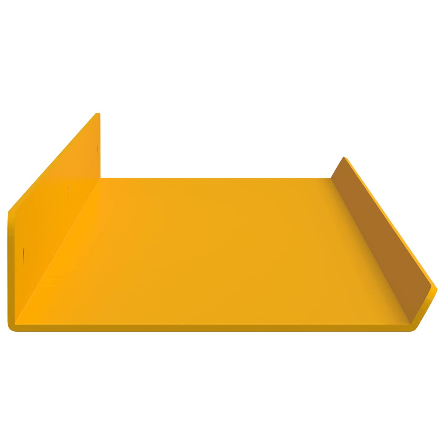 Floating Shelf 4 pcs Mustard Yellow 80 x 9 x 2.5 cm Steel
