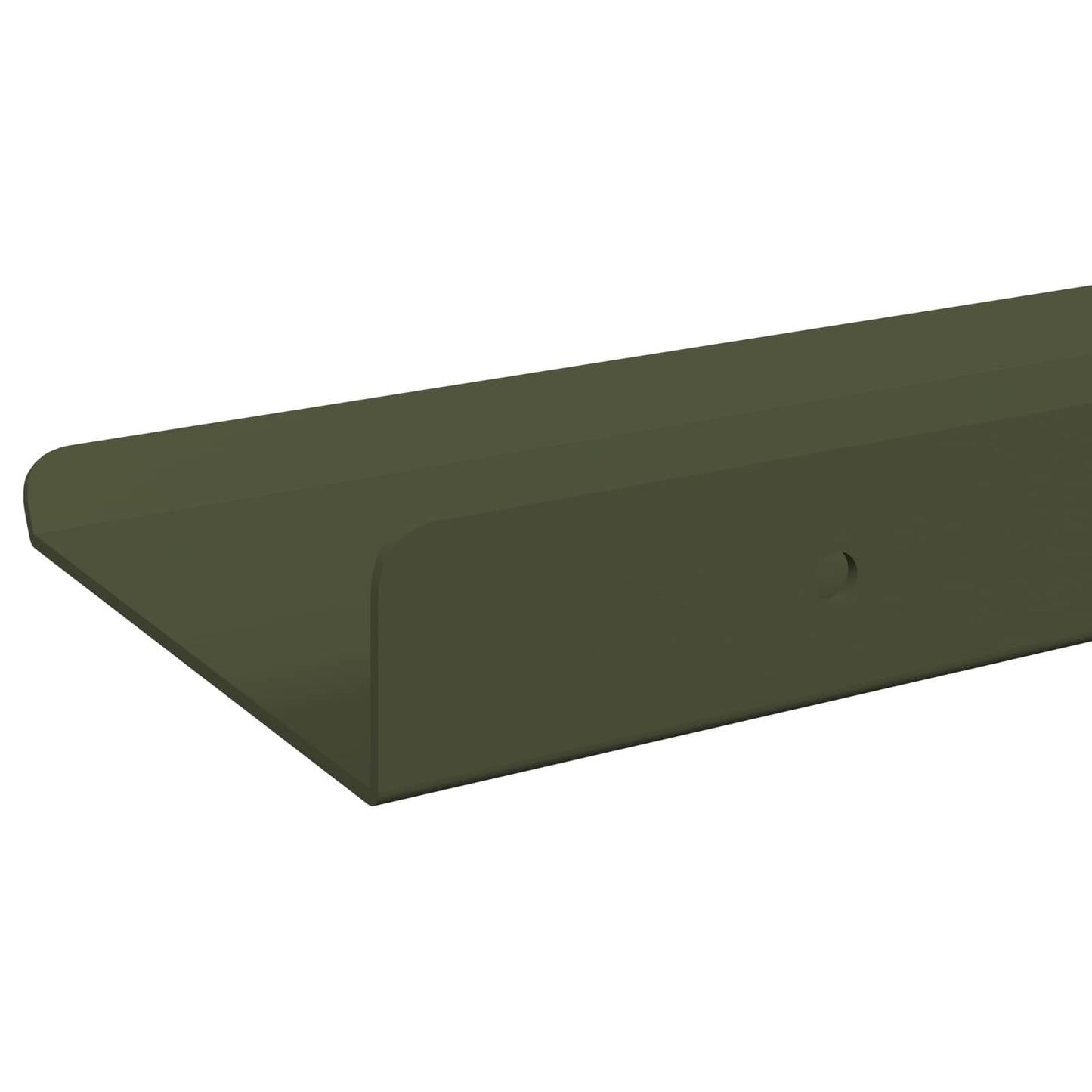Floating Shelf 2 pcs Olive Green 80 x 9 x 2.5 cm Steel