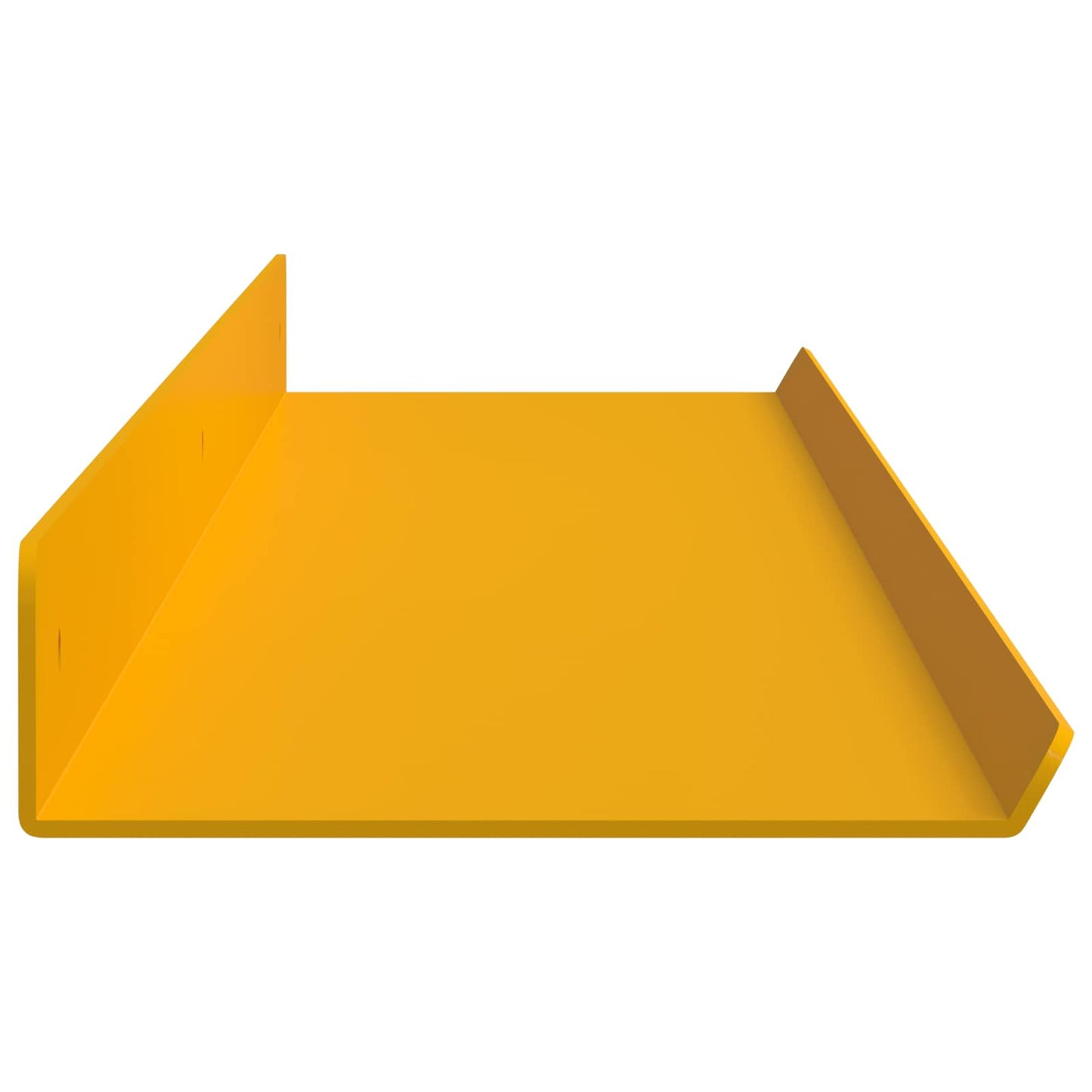 Floating Shelf Wall-Mounted 2 pcs Mustard Yellow Steel