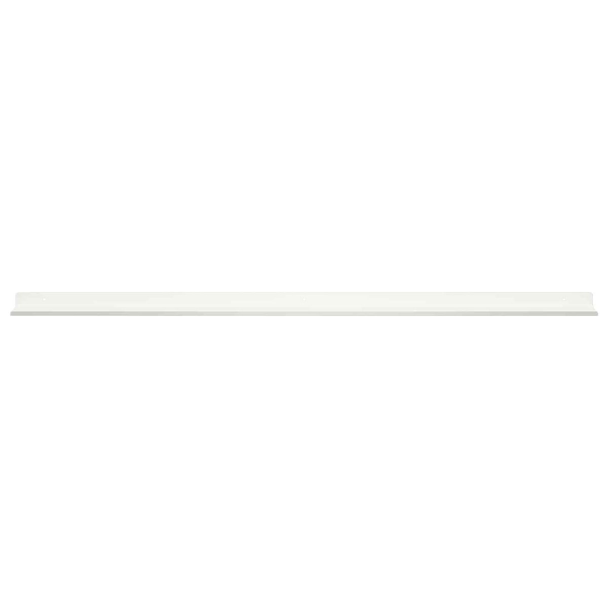 Floating Shelf 2 pcs White 100 x 9 x 2.5 cm Steel