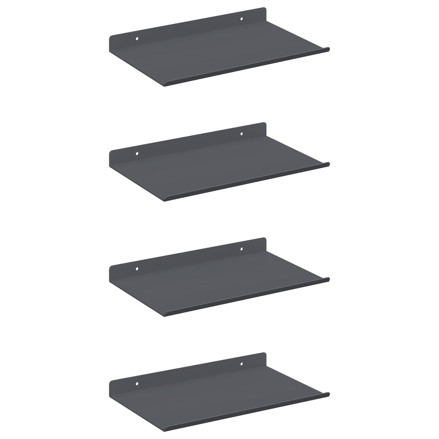 Floating Shelf 4 pcs Anthracite 30 x 18 x 2.5 cm Steel