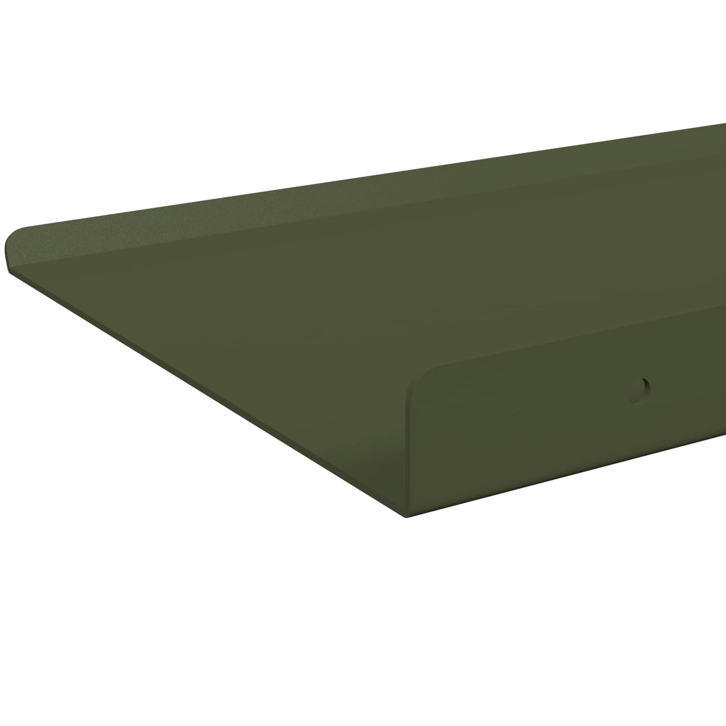 Floating Shelf 2 pcs Olive Green 30 x 18 x 2.5 cm Steel