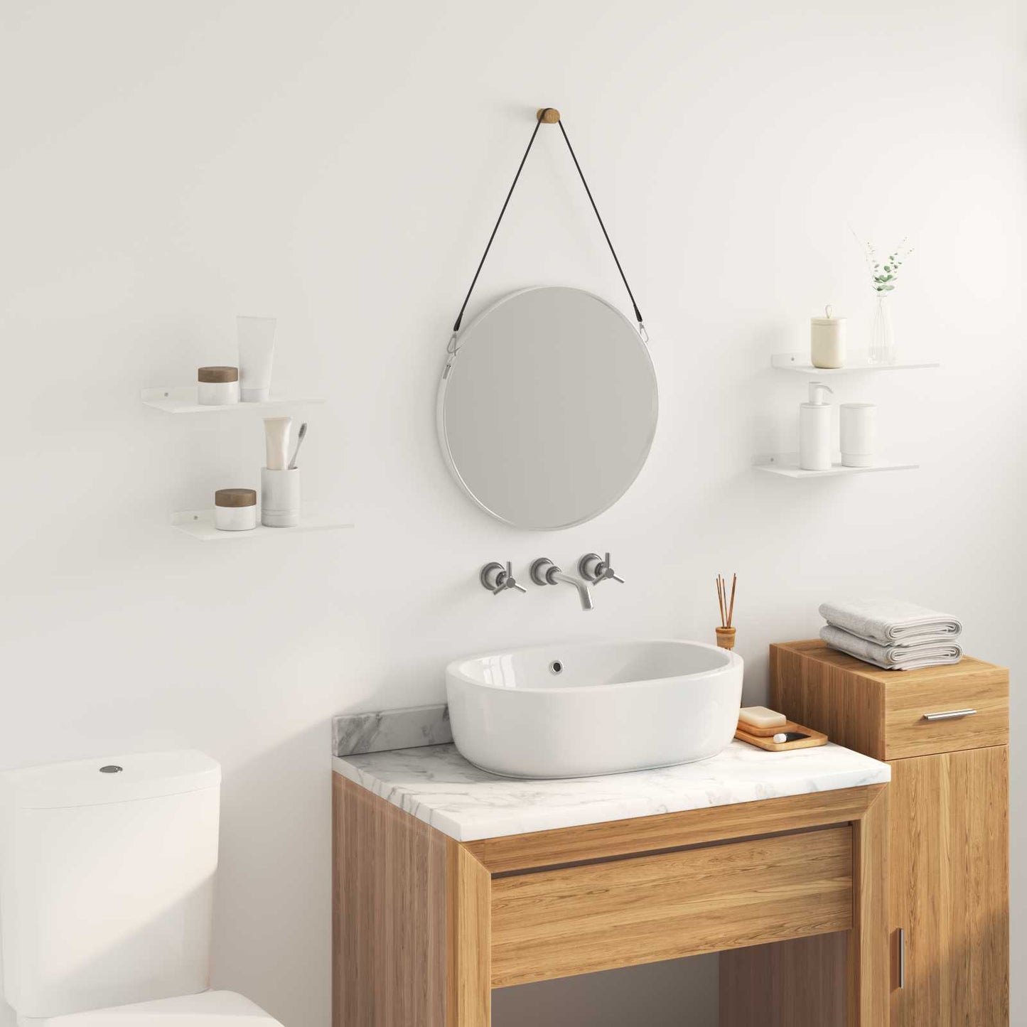 Floating Shelf Wall-mounted 4 pcs White 30 x 18 x 2.5 cm Steel