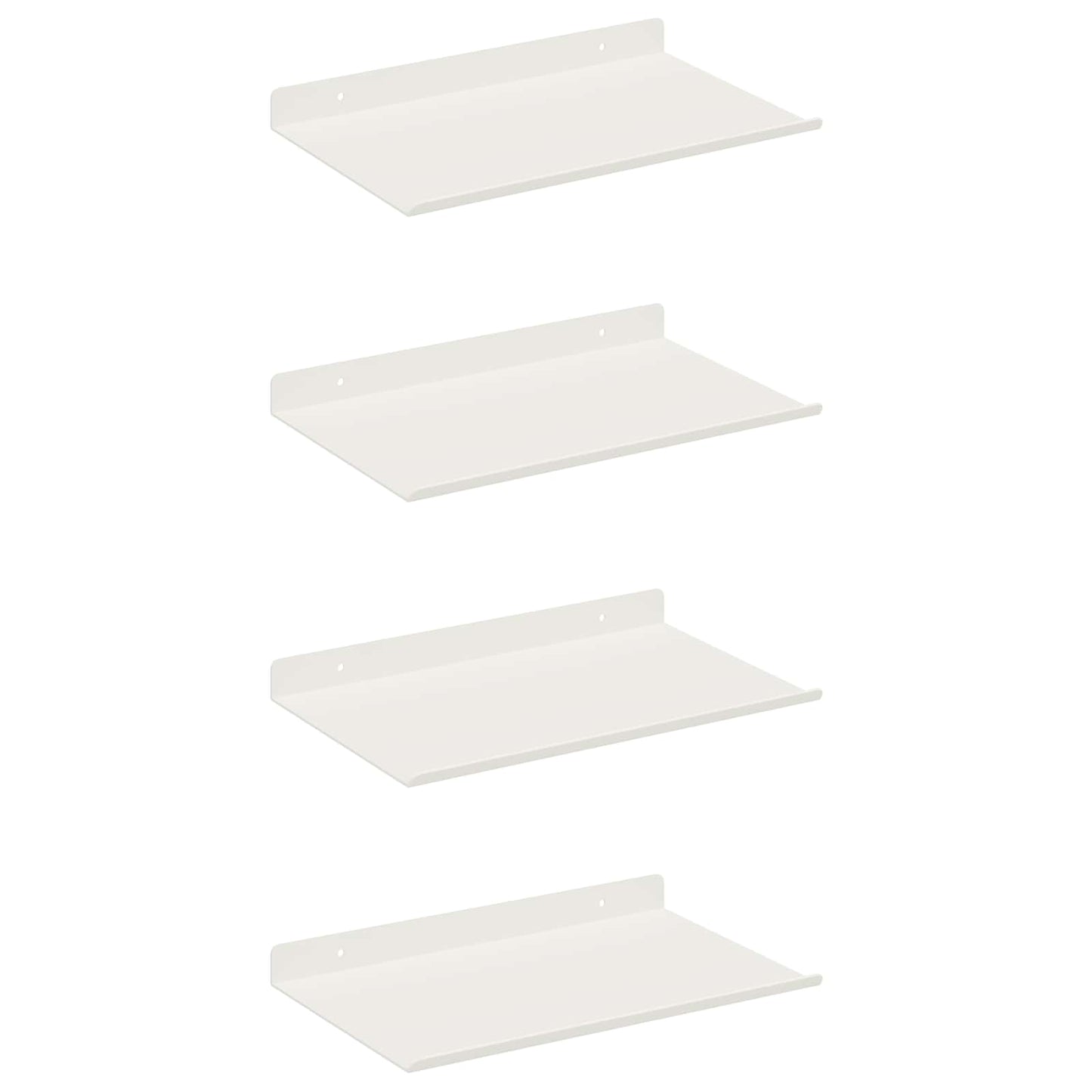 Floating Shelf Wall-mounted 4 pcs White 30 x 18 x 2.5 cm Steel