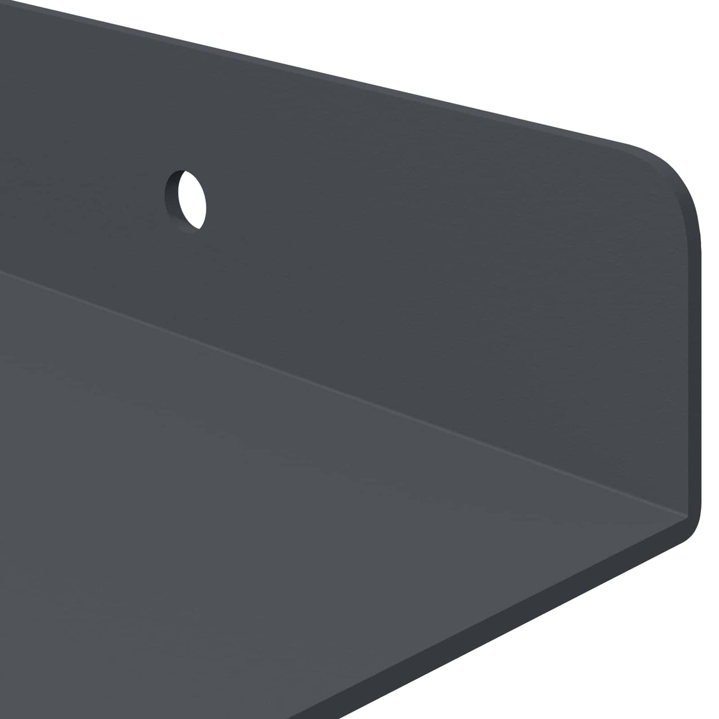 Floating Shelf 2 pcs Anthracite 40 x 18 x 2.5 cm Steel
