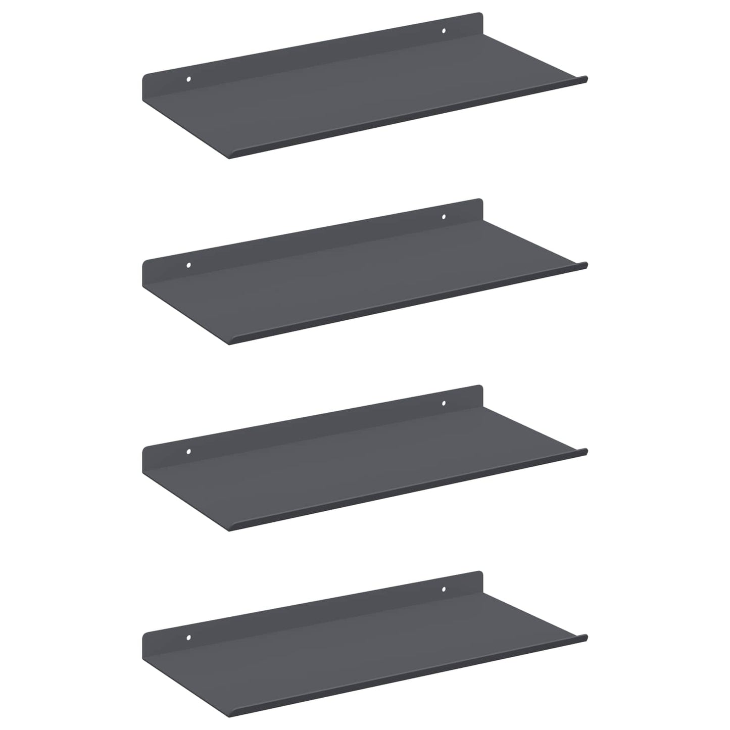 Floating Shelf Wall-Mounted 4 pcs Anthracite 40 x 18 x 2.5 cm