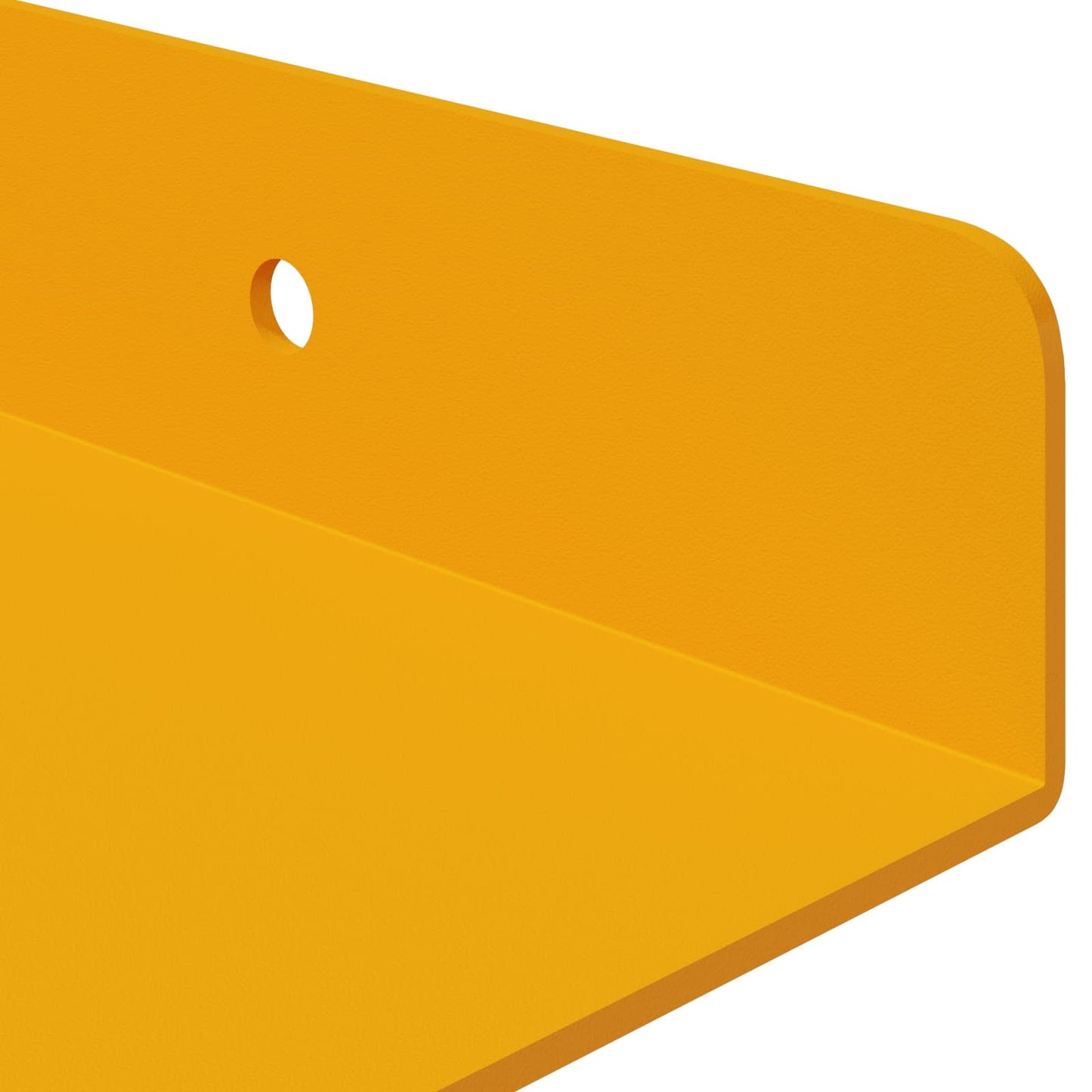 Floating Shelf 2 pcs Mustard Yellow 40 x 18 x 2.5 cm Steel