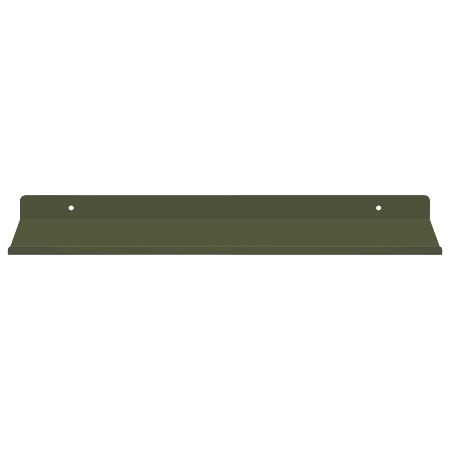 Floating Shelf 2 pcs Olive Green 40 x 18 x 2.5 cm Steel
