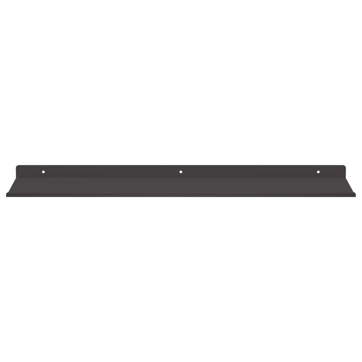 Floating Shelf 2 pcs Black 60 x 18 x 2.5 cm Steel