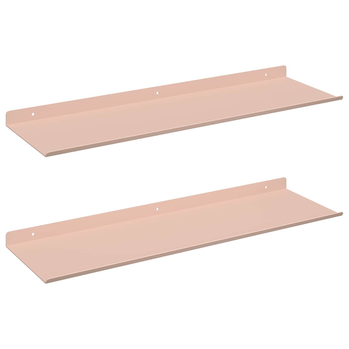 Floating Shelf Wall-mounted 2 pcs Pink 60 x 18 x 2.5 cm Steel