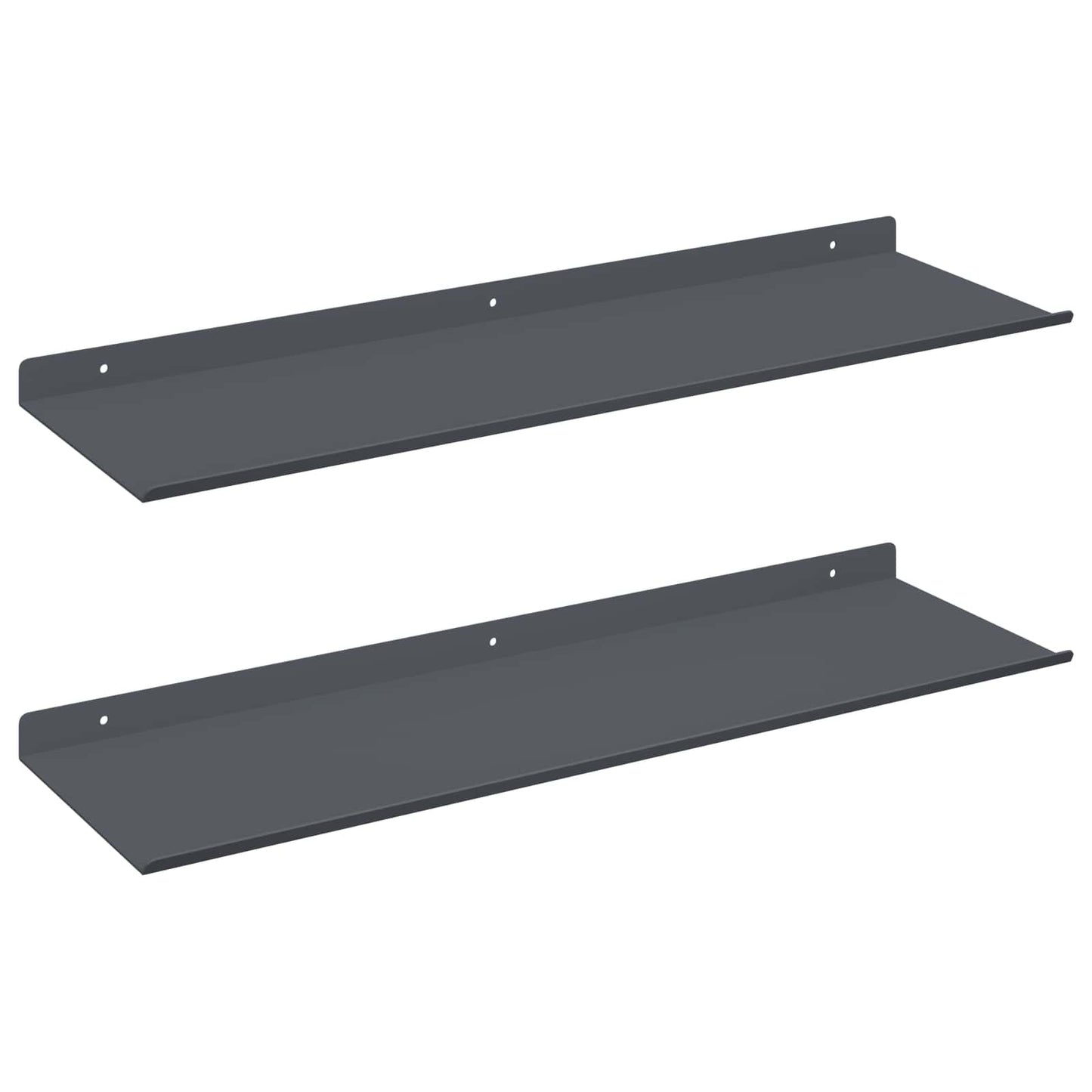 Floating Shelf 2 pcs Anthracite 60 x 18 x 2.5 cm Steel
