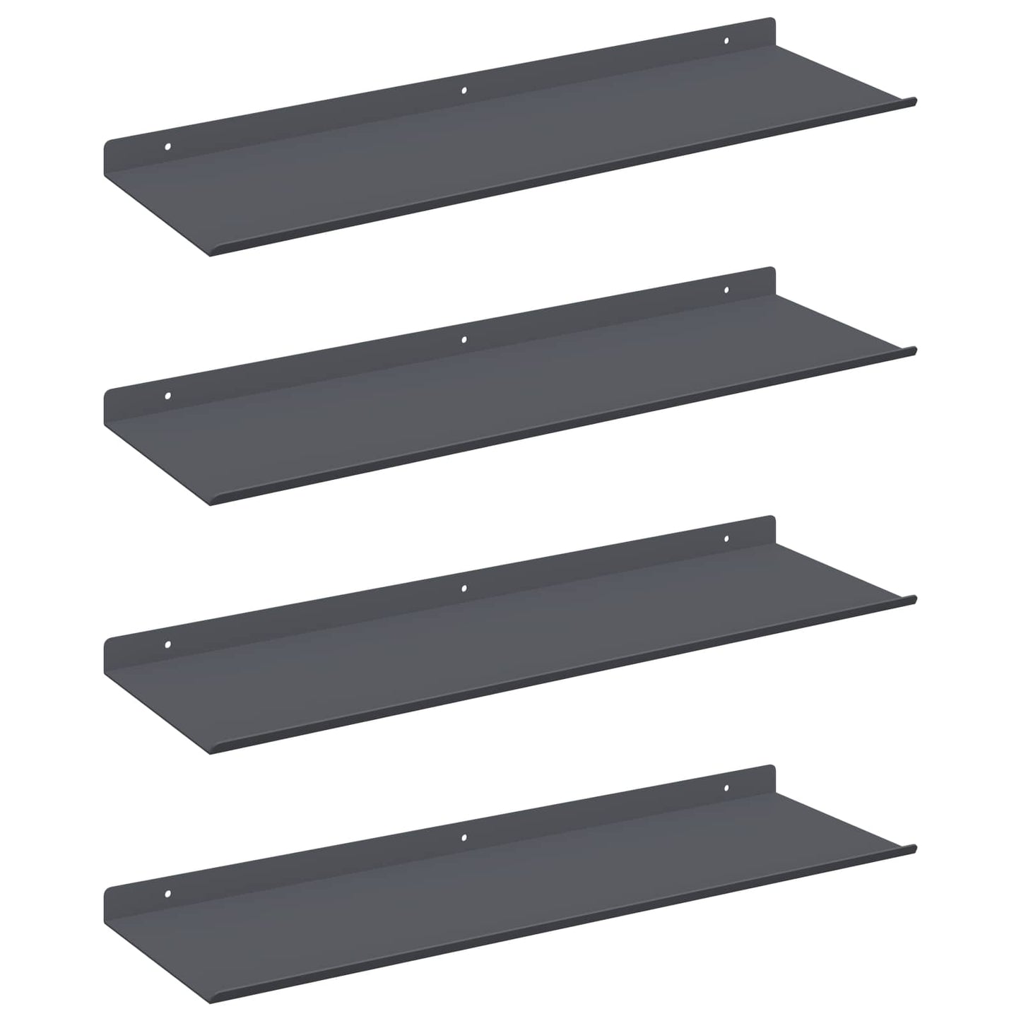 Floating Shelf 4 pcs Anthracite 60 x 18 x 2.5 cm Steel