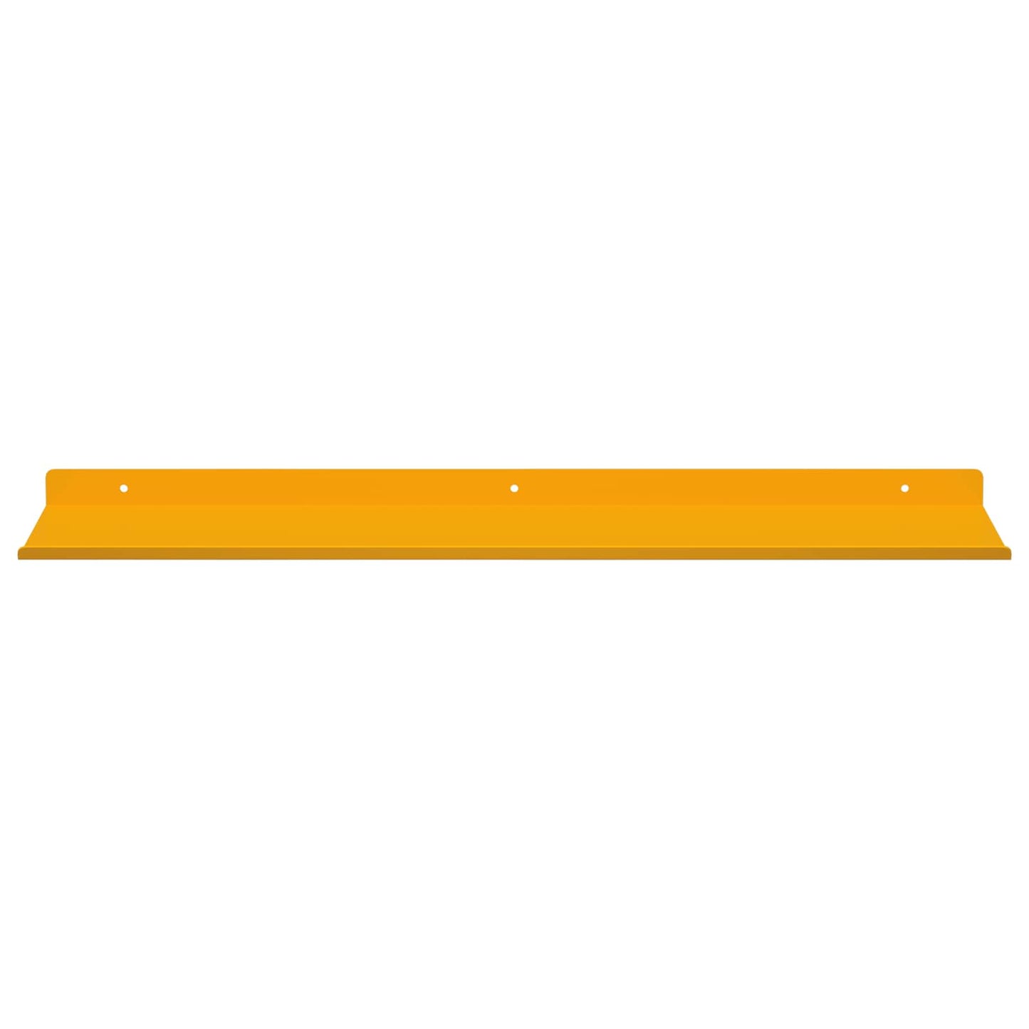 Floating Shelf 2 pcs Mustard Yellow 60 x 18 x 2.5 cm Steel