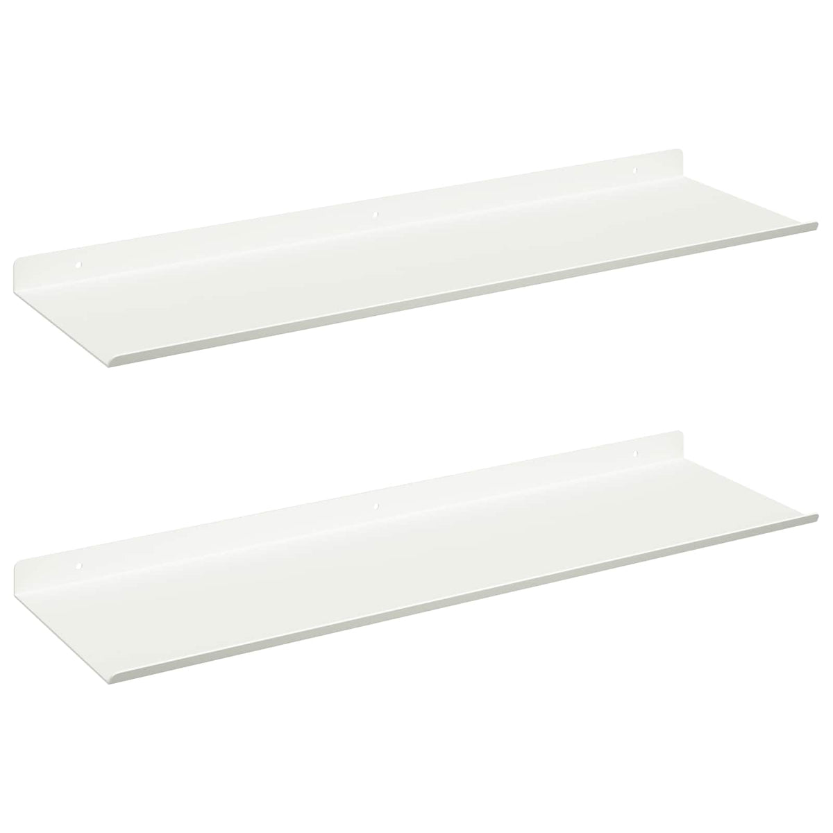 Floating Shelf 2 pcs White 60 x 18 x 2.5 cm Steel