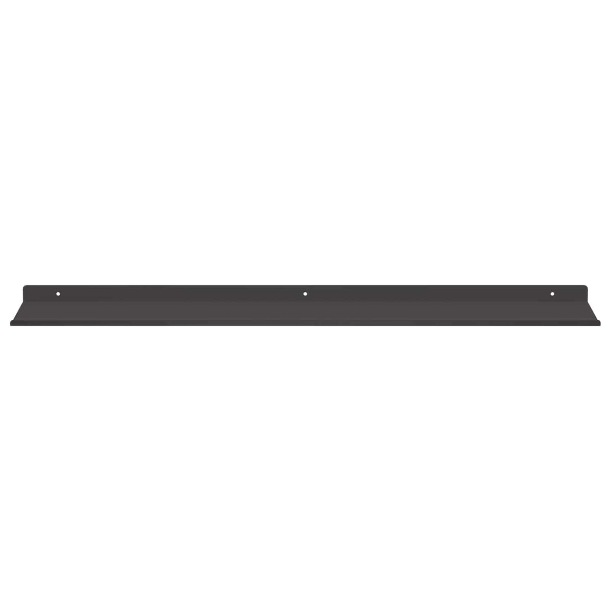 Floating Shelf 2 pcs Black 80 x 18 x 2.5 cm Steel