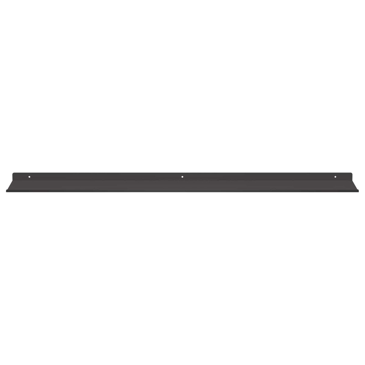 Floating Shelf 4 pcs Black 100 x 18 x 2.5 cm Steel