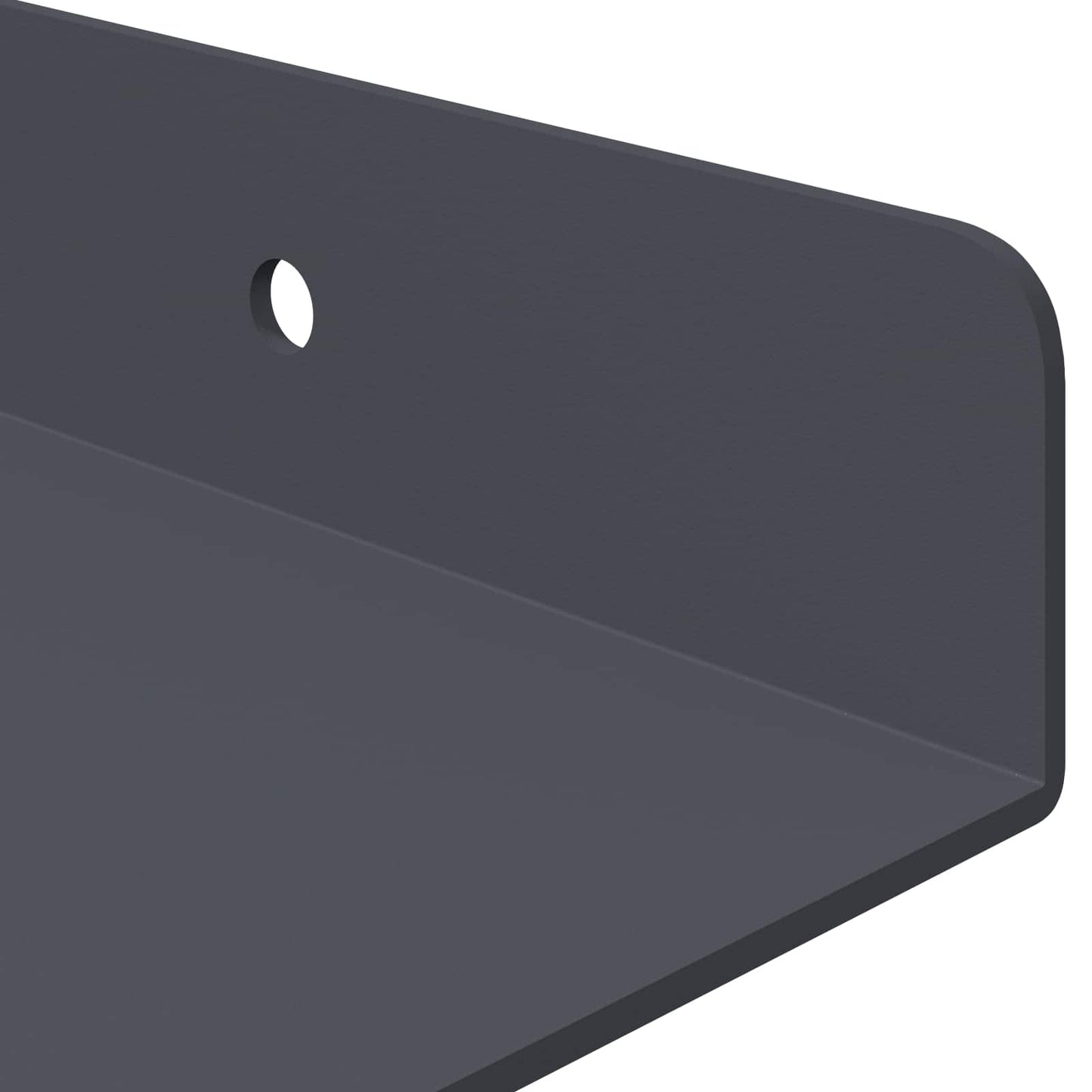 Floating Shelf 4 pcs Anthracite 100 x 18 x 2.5 cm Steel
