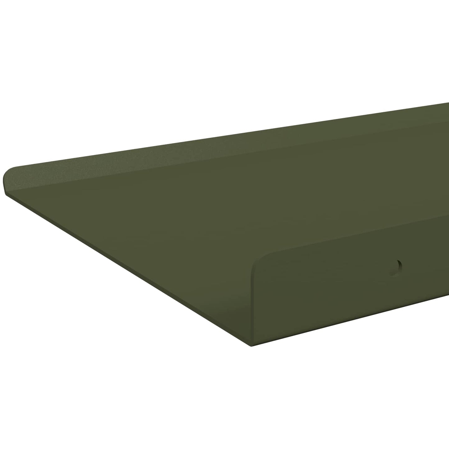 Floating Shelf 4 pcs Olive Green 100 x 18 x 2.5 cm Steel
