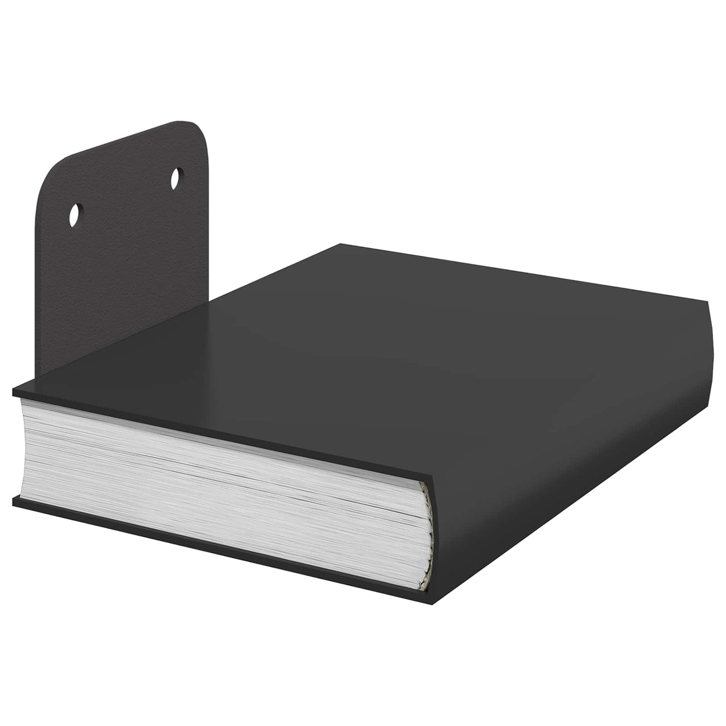 Floating Shelf with Shelf 8 pcs Black 6 x 10.8 x 6.6 cm