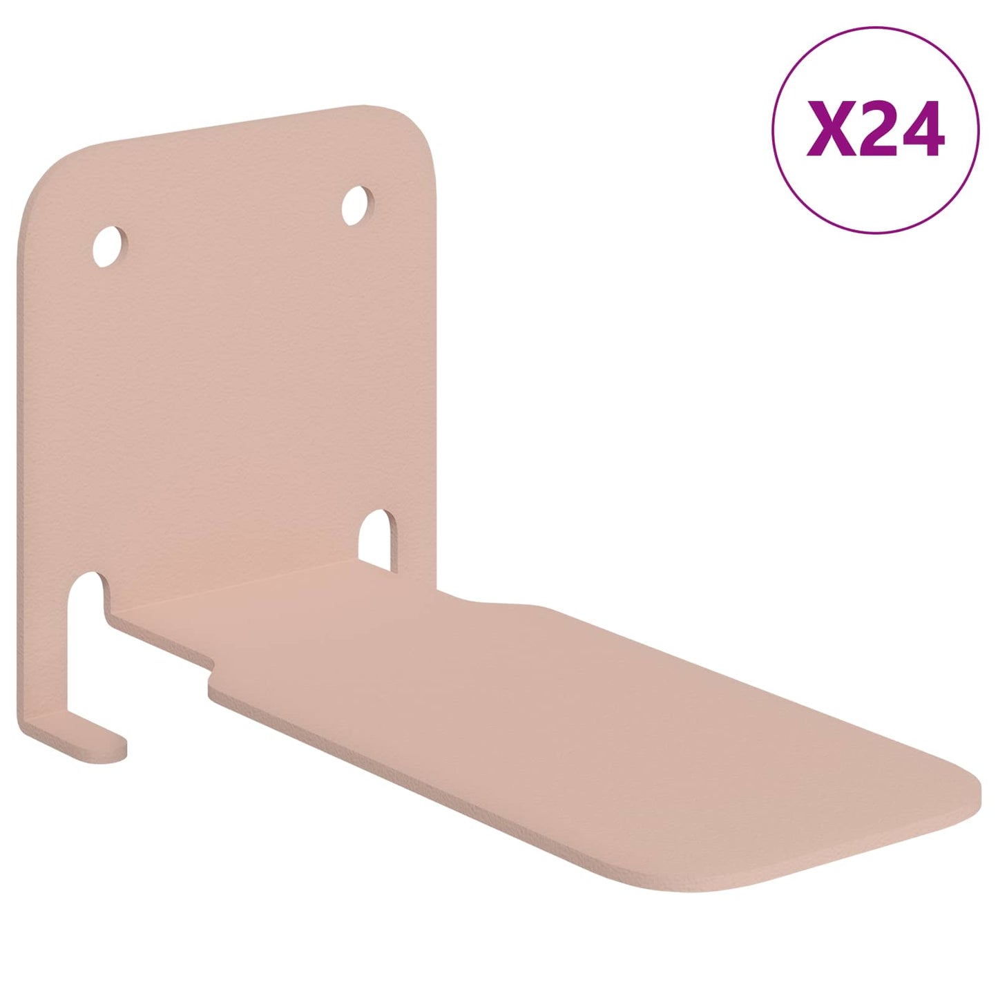 Floating Shelf with Shelf 24 pcs Pink 6 x 10.8 x 6.6 cm