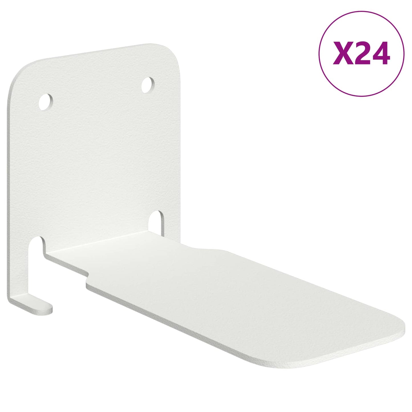 Floating Shelf with Shelf 24 pcs White 6 x 10.8 x 6.6 cm