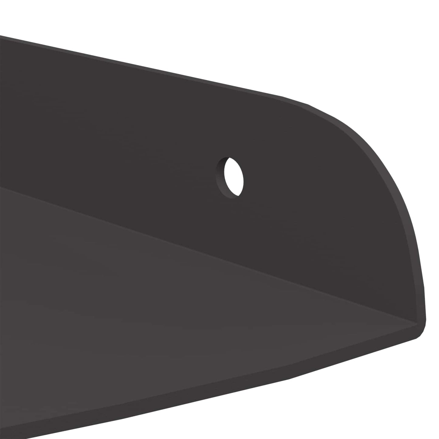 Floating Shelf with Shelf 4 pcs Black 15 x 15 x 2 cm