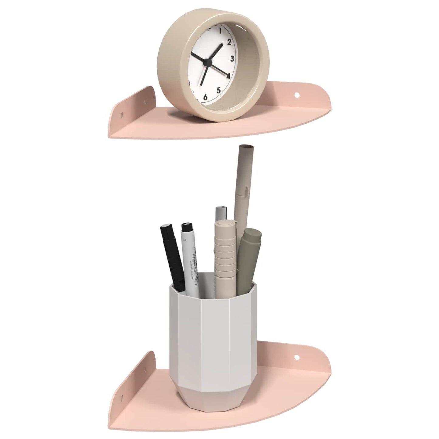 Floating Shelf with Shelf 2 pcs Pink 15 x 15 x 2 cm