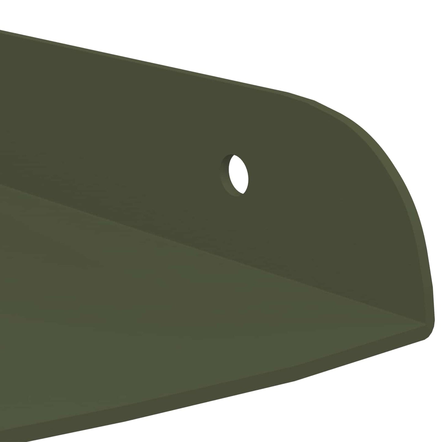 Floating Shelf with Shelf 4 pcs Olive Green 15 x 15 x 2 cm